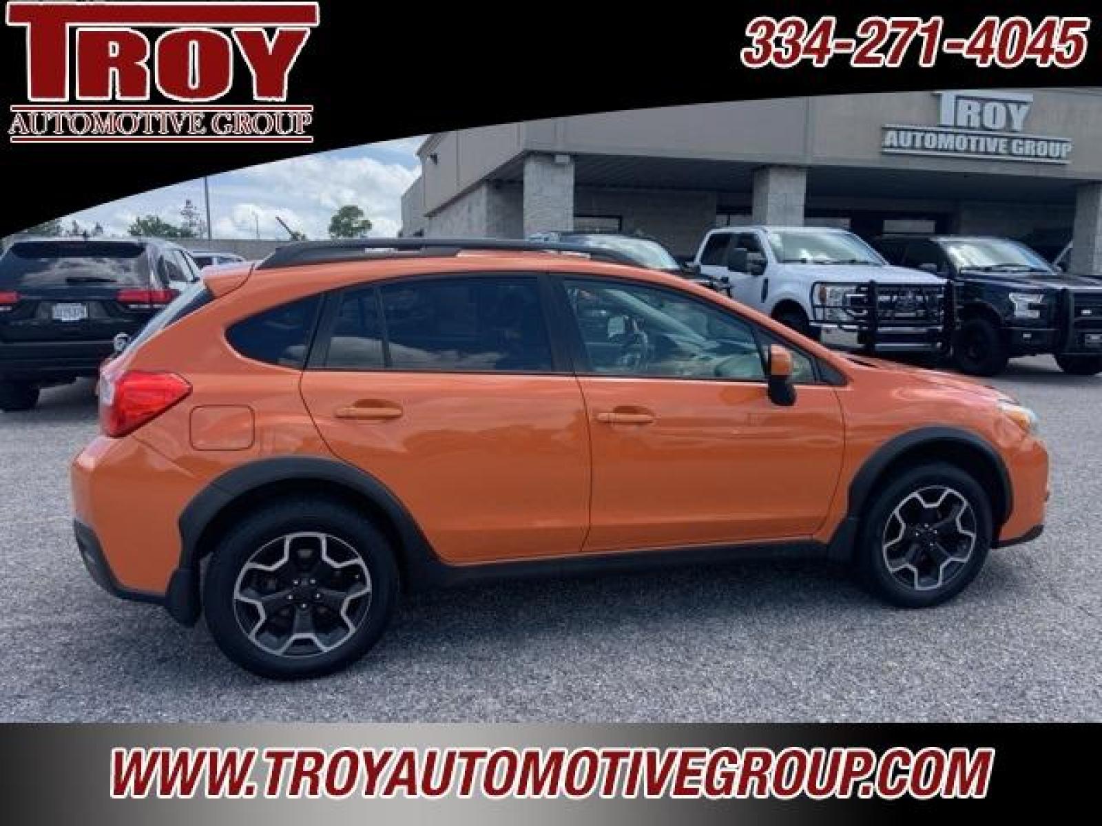 2014 Tangerine Orange Pearl /Black Subaru XV Crosstrek 2.0i Limited (JF2GPAGC5E8) with an 2.0L 16V DOHC engine, CVT transmission, located at 6812 Atlanta Hwy, Montgomery, AL, 36117, (334) 271-4045, 32.382118, -86.178673 - Recent Arrival!<br><br>Tangerine Orange Pearl 2014 Subaru XV Crosstrek 2.0i Limited AWD 2.0L 16V DOHC Lineartronic CVT<br><br>Financing Available---Top Value for Trades.<br><br>25/33 City/Highway MPG<br><br><br>Awards:<br> * 2014 IIHS Top Safety Pick<br><br>Reviews:<br> * If youre looking for a ye - Photo #1