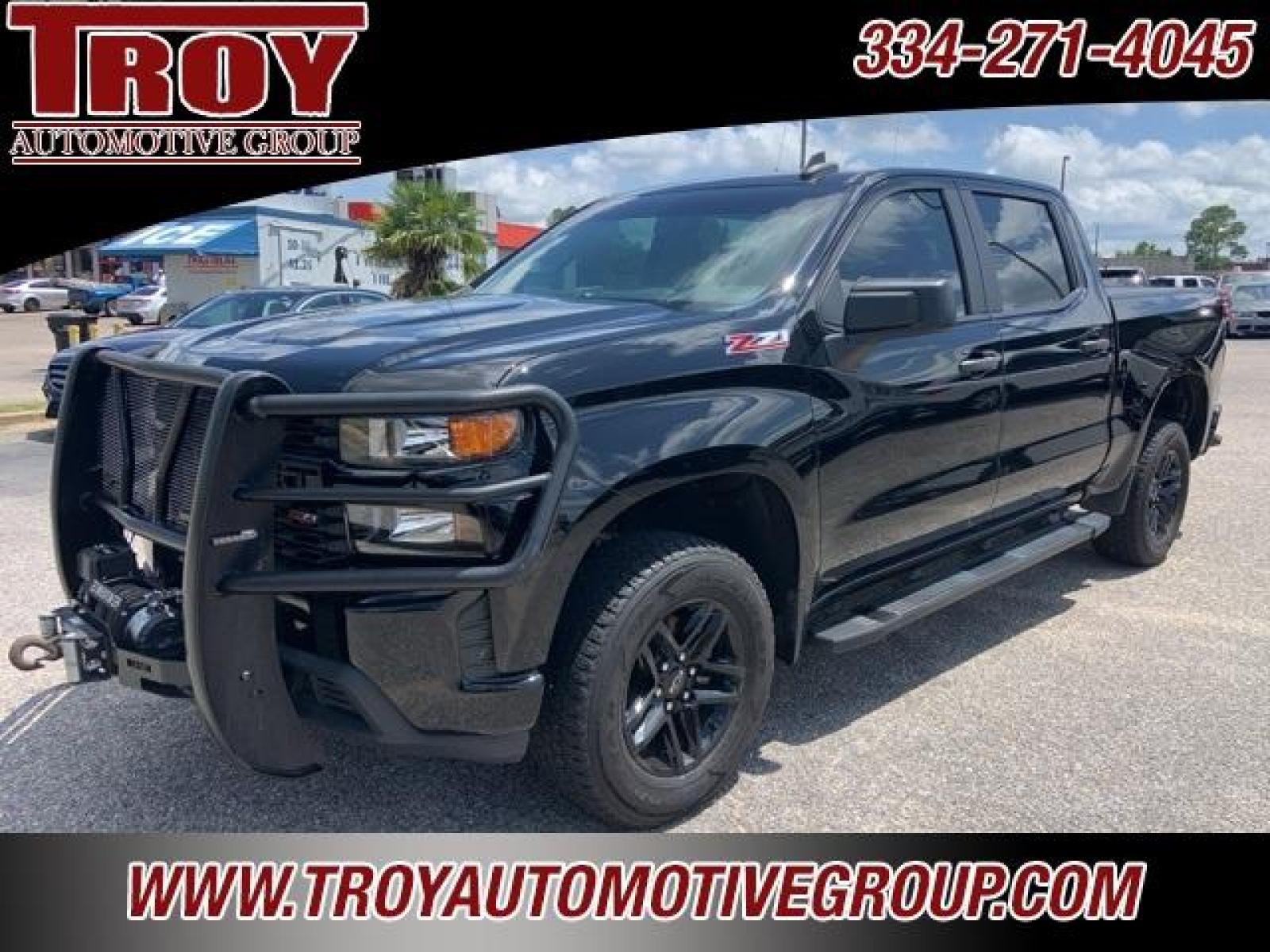 2021 Black /Jet Black Chevrolet Silverado 1500 Custom Trail Boss (3GCPYCEF1MG) with an EcoTec3 5.3L V8 engine, Automatic transmission, located at 6812 Atlanta Hwy, Montgomery, AL, 36117, (334) 271-4045, 32.382118, -86.178673 - 1-Owner!!<br>Full Police Package Truck!!<br>Lights-Sirens-CB!!<br>HDX Brush Guard!!<br>Winch!!<br>Flip Up Bedcover!! - Photo #3