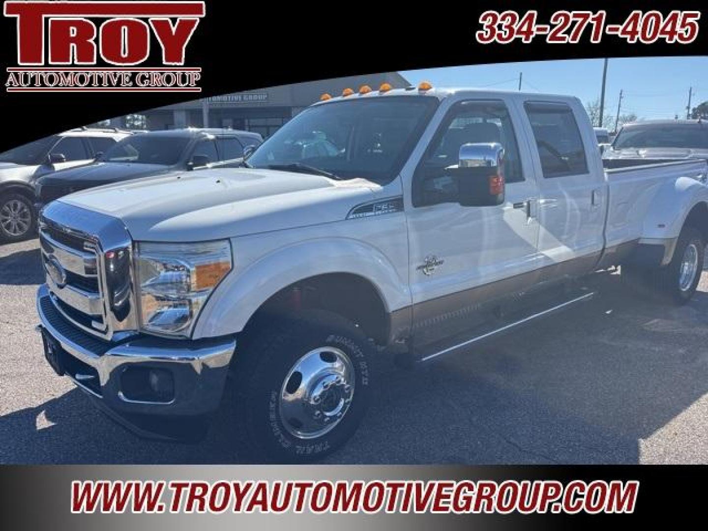 2014 White /Pecan Ford F-350SD Lariat (1FT8W3DT1EE) with an Power Stroke 6.7L V8 DI 32V OHV Turbodiesel engine, Automatic transmission, located at 6812 Atlanta Hwy, Montgomery, AL, 36117, (334) 271-4045, 32.382118, -86.178673 - Recent Arrival!<br>Power Sunroof!!<br>FX4 Package!!<br>2-Master Keys!!<br><br><br>White 2014 Ford F-350SD Lariat 4WD DRW Power Stroke 6.7L V8 DI 32V OHV Turbodiesel TorqShift 6-Speed Automatic with Overdrive<br><br>Financing Available---Top Value for Trades.<br><br>Odometer is 96810 miles below mark - Photo#8