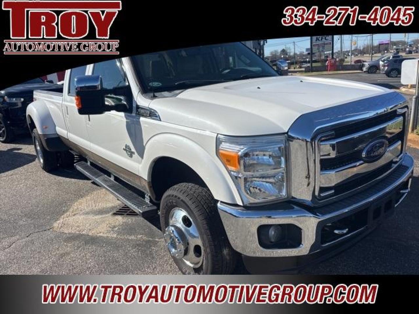 2014 White /Pecan Ford F-350SD Lariat (1FT8W3DT1EE) with an Power Stroke 6.7L V8 DI 32V OHV Turbodiesel engine, Automatic transmission, located at 6812 Atlanta Hwy, Montgomery, AL, 36117, (334) 271-4045, 32.382118, -86.178673 - Recent Arrival!<br>Power Sunroof!!<br>FX4 Package!!<br>2-Master Keys!!<br><br><br>White 2014 Ford F-350SD Lariat 4WD DRW Power Stroke 6.7L V8 DI 32V OHV Turbodiesel TorqShift 6-Speed Automatic with Overdrive<br><br>Financing Available---Top Value for Trades.<br><br>Odometer is 96810 miles below mark - Photo#10