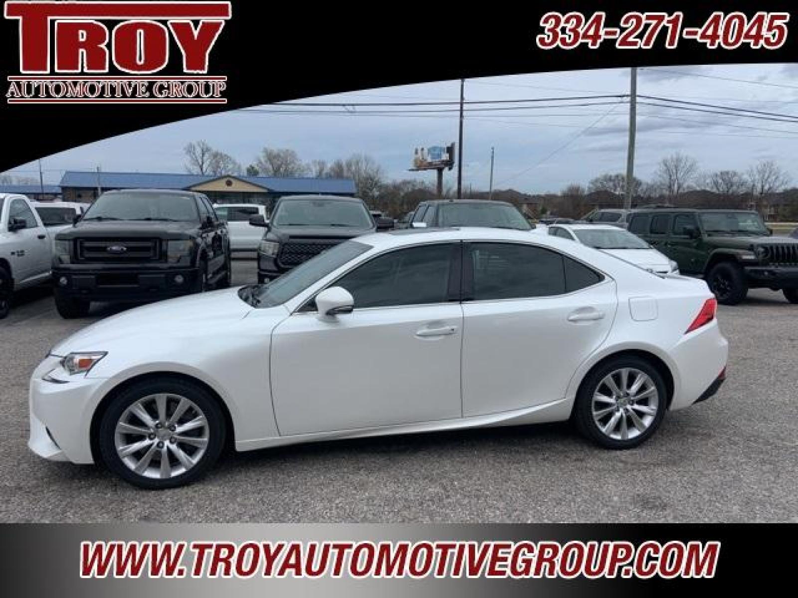 2016 Eminent White Pearl /Black Lexus IS 200t (JTHBA1D20G5) with an 2.0L I4 Turbocharged engine, Automatic transmission, located at 6812 Atlanta Hwy, Montgomery, AL, 36117, (334) 271-4045, 32.382118, -86.178673 - Eminent White Pearl 2016 Lexus IS 200t RWD 2.0L I4 Turbocharged 8-Speed Automatic<br><br>Financing Available---Top Value for Trades.<br><br>22/33 City/Highway MPG<br><br><br>Awards:<br> * 2016 KBB.com Best Resale Value Awards * 2016 KBB.com Brand Image Awards<br><br>Reviews:<br> * Attractive int - Photo #0
