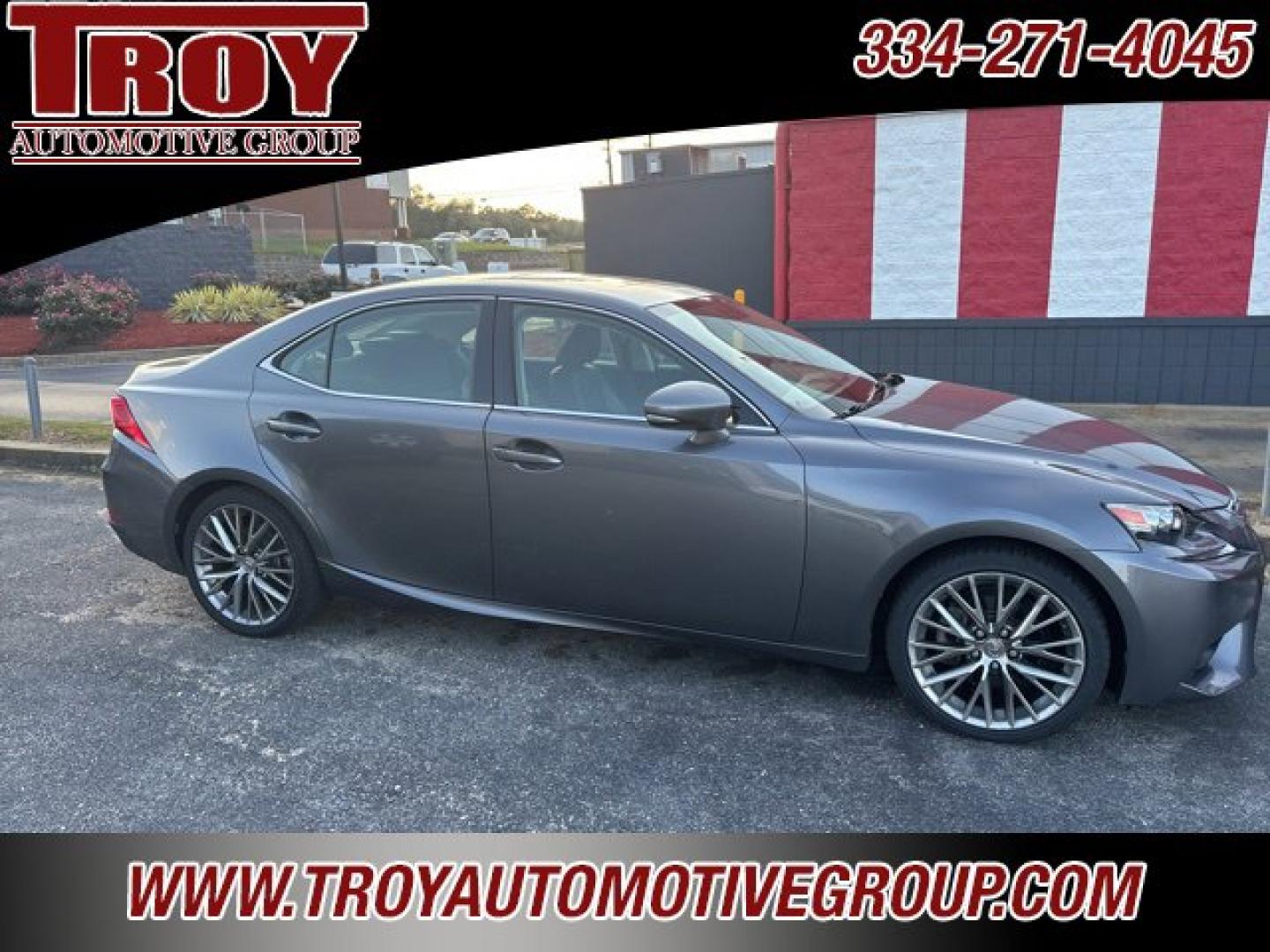 2014 Gray Pearl /Black Lexus IS 250 (JTHCF1D22E5) with an 2.5L V6 DOHC 24V VVT-i engine, Automatic transmission, located at 6812 Atlanta Hwy, Montgomery, AL, 36117, (334) 271-4045, 32.382118, -86.178673 - Navigation!!- Photo#1