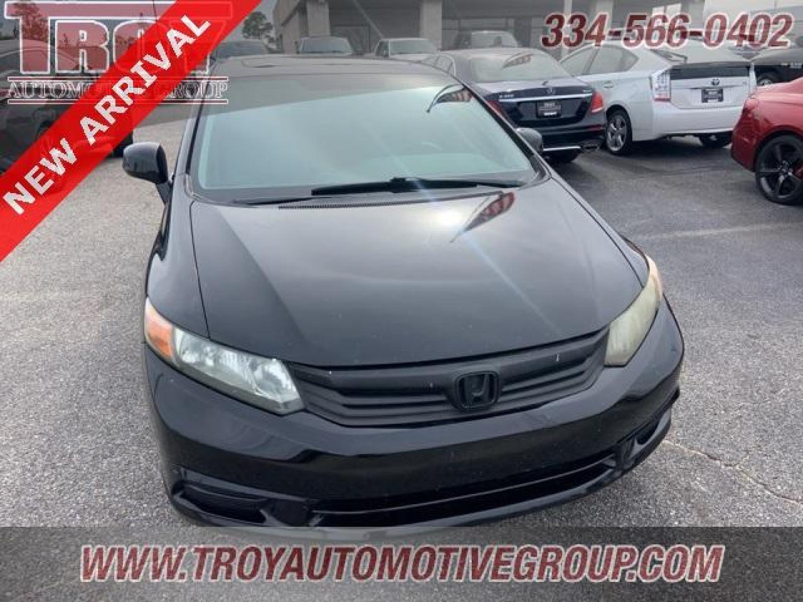 2012 Crystal Black Pearl /Gray Honda Civic EX (2HGFB2F85CH) with an 1.8L I4 SOHC 16V i-VTEC engine, Automatic transmission, located at 6812 Atlanta Hwy, Montgomery, AL, 36117, (334) 271-4045, 32.382118, -86.178673 - Crystal Black Pearl 2012 Honda Civic EX FWD 1.8L I4 SOHC 16V i-VTEC 5-Speed Automatic<br><br>Financing Available---Top Value for Trades.<br><br>28/39 City/Highway MPG<br><br><br>Awards:<br> * 2012 KBB.com Brand Image Awards<br>Kelley Blue Book Brand Image Awards are based on the Brand Watch(tm) stu - Photo #4