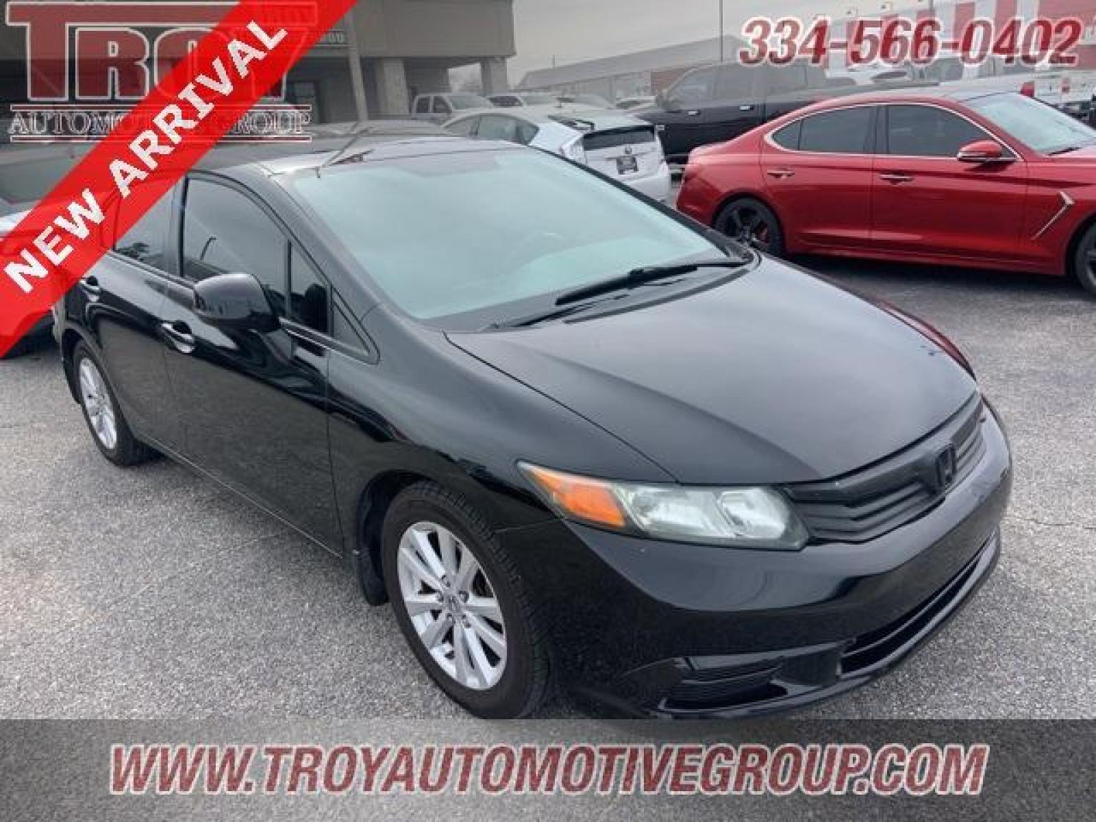 2012 Crystal Black Pearl /Gray Honda Civic EX (2HGFB2F85CH) with an 1.8L I4 SOHC 16V i-VTEC engine, Automatic transmission, located at 6812 Atlanta Hwy, Montgomery, AL, 36117, (334) 271-4045, 32.382118, -86.178673 - Crystal Black Pearl 2012 Honda Civic EX FWD 1.8L I4 SOHC 16V i-VTEC 5-Speed Automatic<br><br>Financing Available---Top Value for Trades.<br><br>28/39 City/Highway MPG<br><br><br>Awards:<br> * 2012 KBB.com Brand Image Awards<br>Kelley Blue Book Brand Image Awards are based on the Brand Watch(tm) stu - Photo #5