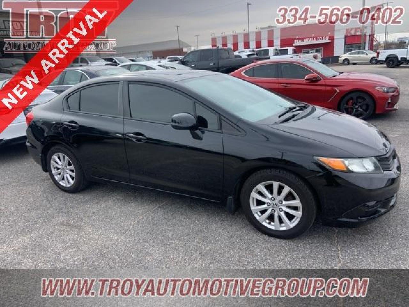 2012 Crystal Black Pearl /Gray Honda Civic EX (2HGFB2F85CH) with an 1.8L I4 SOHC 16V i-VTEC engine, Automatic transmission, located at 6812 Atlanta Hwy, Montgomery, AL, 36117, (334) 271-4045, 32.382118, -86.178673 - Crystal Black Pearl 2012 Honda Civic EX FWD 1.8L I4 SOHC 16V i-VTEC 5-Speed Automatic<br><br>Financing Available---Top Value for Trades.<br><br>28/39 City/Highway MPG<br><br><br>Awards:<br> * 2012 KBB.com Brand Image Awards<br>Kelley Blue Book Brand Image Awards are based on the Brand Watch(tm) stu - Photo #6