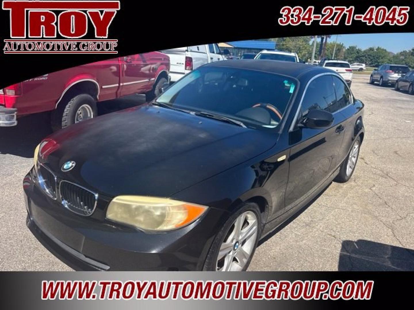 2013 Jet Black /Black BMW 1 Series 128i (WBAUP7C54DV) with an 3.0L I6 DOHC 24V engine, Automatic transmission, located at 6812 Atlanta Hwy, Montgomery, AL, 36117, (334) 271-4045, 32.382118, -86.178673 - Recent Arrival! Priced below KBB Fair Purchase Price!<br><br>Jet Black 2013 BMW 1 Series 128i RWD 3.0L I6 DOHC 24V 6-Speed Automatic Steptronic<br><br>Financing Available---Top Value for Trades.<br><br>18/28 City/Highway MPG<br><br><br>Awards:<br> * 2013 KBB.com Brand Image Awards<br><br>Reviews:<b- Photo#2