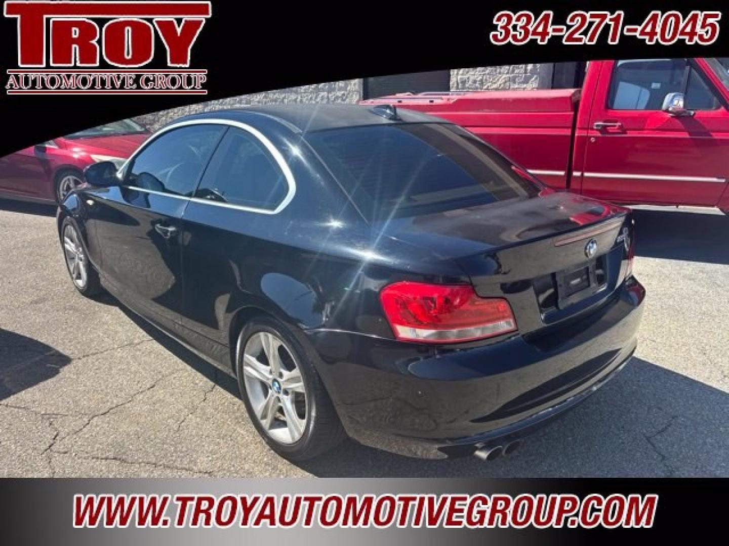 2013 Jet Black /Black BMW 1 Series 128i (WBAUP7C54DV) with an 3.0L I6 DOHC 24V engine, Automatic transmission, located at 6812 Atlanta Hwy, Montgomery, AL, 36117, (334) 271-4045, 32.382118, -86.178673 - Recent Arrival! Priced below KBB Fair Purchase Price!<br><br>Jet Black 2013 BMW 1 Series 128i RWD 3.0L I6 DOHC 24V 6-Speed Automatic Steptronic<br><br>Financing Available---Top Value for Trades.<br><br>18/28 City/Highway MPG<br><br><br>Awards:<br> * 2013 KBB.com Brand Image Awards<br><br>Reviews:<b- Photo#4