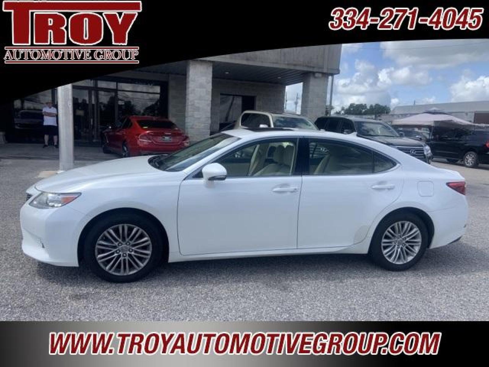 2014 Starfire Pearl /Parchment Lexus ES 350 (JTHBK1GG6E2) with an 3.5L V6 DOHC Dual VVT-i 24V engine, Automatic transmission, located at 6812 Atlanta Hwy, Montgomery, AL, 36117, (334) 271-4045, 32.382118, -86.178673 - White 2014 Lexus ES 350 FWD 3.5L V6 DOHC Dual VVT-i 24V 6-Speed Automatic with Sequential Shift ECT-i<br><br>Financing Available---Top Value for Trades.<br><br>21/31 City/Highway MPG<br><br><br>Awards:<br> * 2014 KBB.com Brand Image Awards * 2014 KBB.com 5-Year Cost to Own Awards * 2014 KBB.com - Photo #0