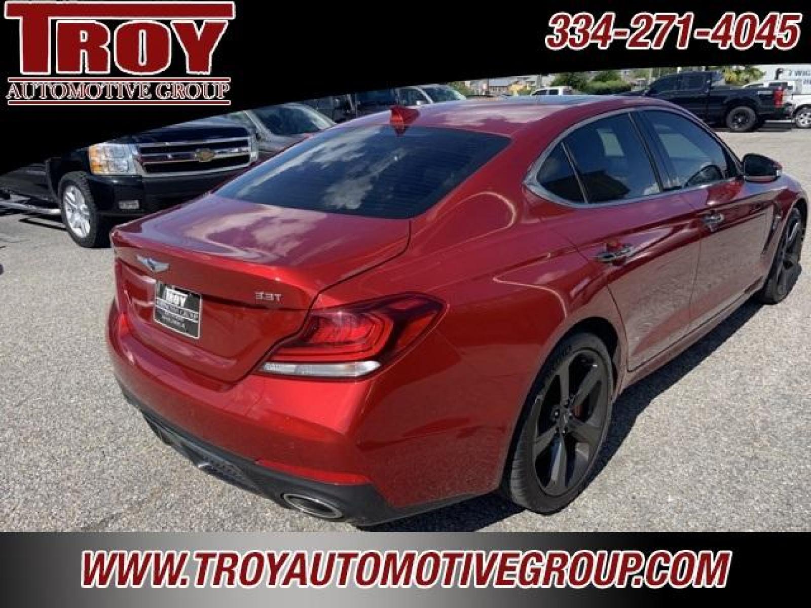 2019 Havana Red /Black Genesis G70 3.3T Dynamic (KMTG34LE3KU) with an V6 engine, Automatic transmission, located at 6812 Atlanta Hwy, Montgomery, AL, 36117, (334) 271-4045, 32.382118, -86.178673 - Priced below KBB Fair Purchase Price!<br><br>Red 2019 Genesis G70 3.3T Dynamic RWD V6 8-Speed Automatic<br><br>Financing Available---Top Value for Trades.<br><br>Odometer is 4893 miles below market average! 17/26 City/Highway MPG<br><br><br>Awards:<br> * NACTOY 2019 North American Car of the Year - Photo #10