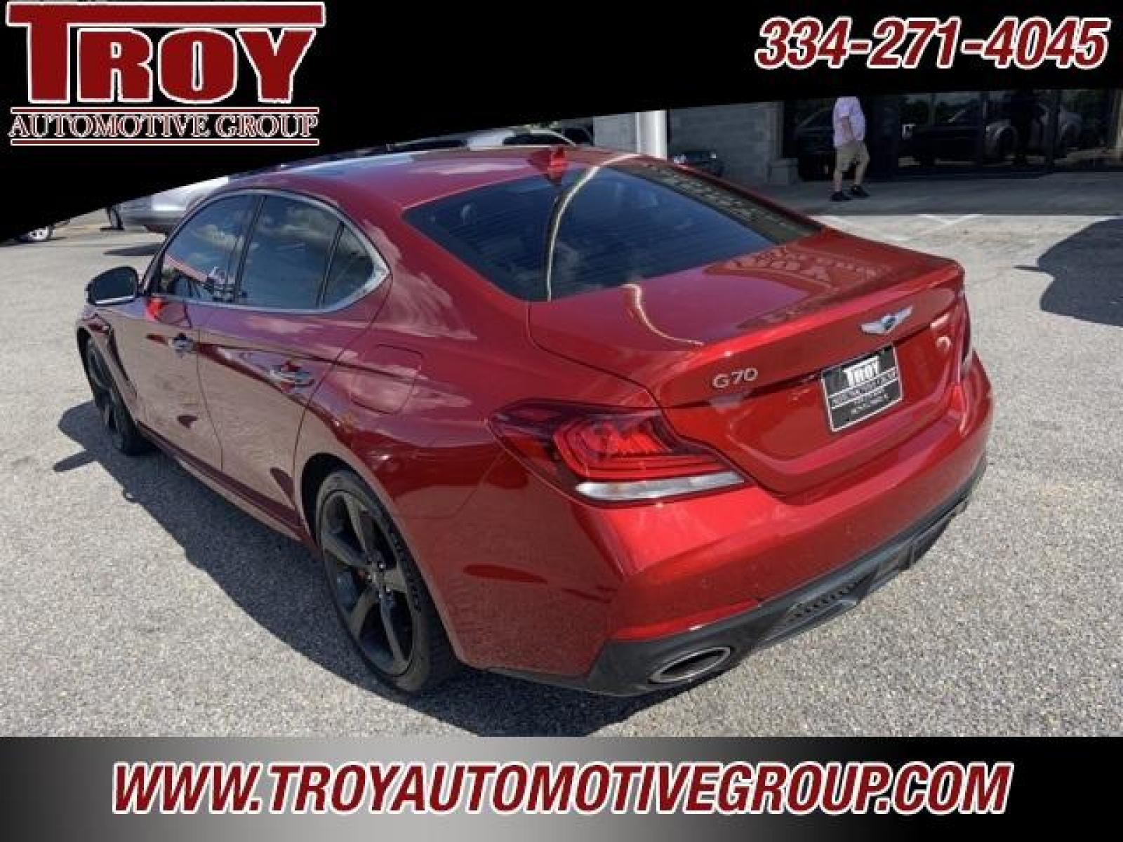 2019 Havana Red /Black Genesis G70 3.3T Dynamic (KMTG34LE3KU) with an V6 engine, Automatic transmission, located at 6812 Atlanta Hwy, Montgomery, AL, 36117, (334) 271-4045, 32.382118, -86.178673 - Priced below KBB Fair Purchase Price!<br><br>Red 2019 Genesis G70 3.3T Dynamic RWD V6 8-Speed Automatic<br><br>Financing Available---Top Value for Trades.<br><br>17/26 City/Highway MPG<br><br><br>Awards:<br> * 2019 KBB.com 10 Best Luxury Cars Under $35,000 * 2019 KBB.com 10 Favorite New-for-2019 - Photo #12
