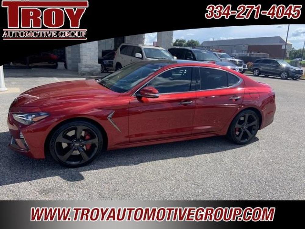 2019 Havana Red /Black Genesis G70 3.3T Dynamic (KMTG34LE3KU) with an V6 engine, Automatic transmission, located at 6812 Atlanta Hwy, Montgomery, AL, 36117, (334) 271-4045, 32.382118, -86.178673 - Red 2019 Genesis G70 3.3T Dynamic RWD V6 8-Speed Automatic<br><br>Financing Available---Top Value for Trades.<br><br>Odometer is 10740 miles below market average! 17/26 City/Highway MPG<br><br><br>Awards:<br> * 2019 KBB.com 10 Best Luxury Cars Under $35,000 * 2019 KBB.com 10 Favorite New-for-2019 - Photo #2