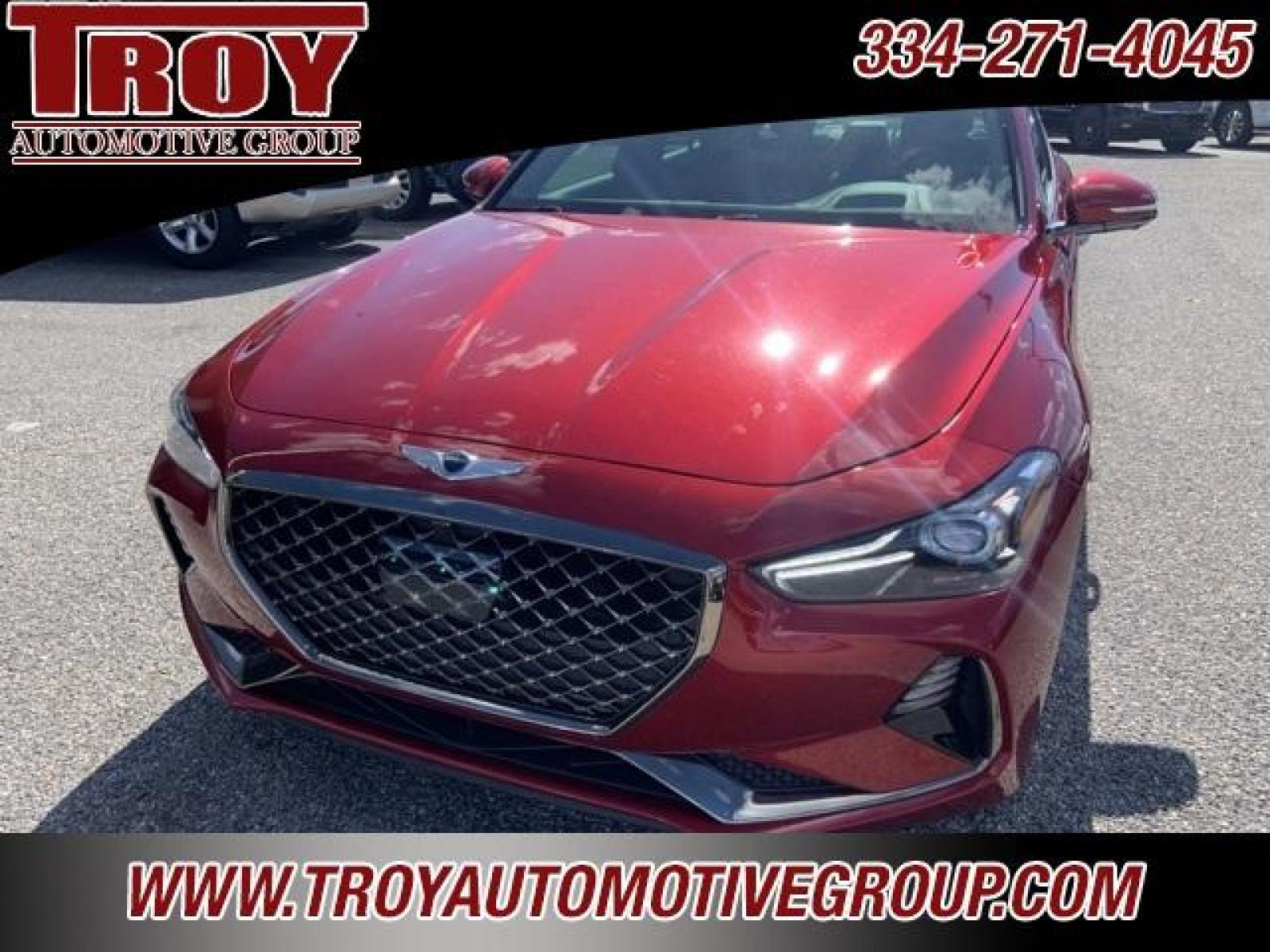 2019 Havana Red /Black Genesis G70 3.3T Dynamic (KMTG34LE3KU) with an V6 engine, Automatic transmission, located at 6812 Atlanta Hwy, Montgomery, AL, 36117, (334) 271-4045, 32.382118, -86.178673 - Priced below KBB Fair Purchase Price!<br><br>Red 2019 Genesis G70 3.3T Dynamic RWD V6 8-Speed Automatic<br><br>Financing Available---Top Value for Trades.<br><br>Odometer is 10770 miles below market average! 17/26 City/Highway MPG<br><br><br>Awards:<br> * 2019 KBB.com 10 Best Luxury Cars Under $35, - Photo #4