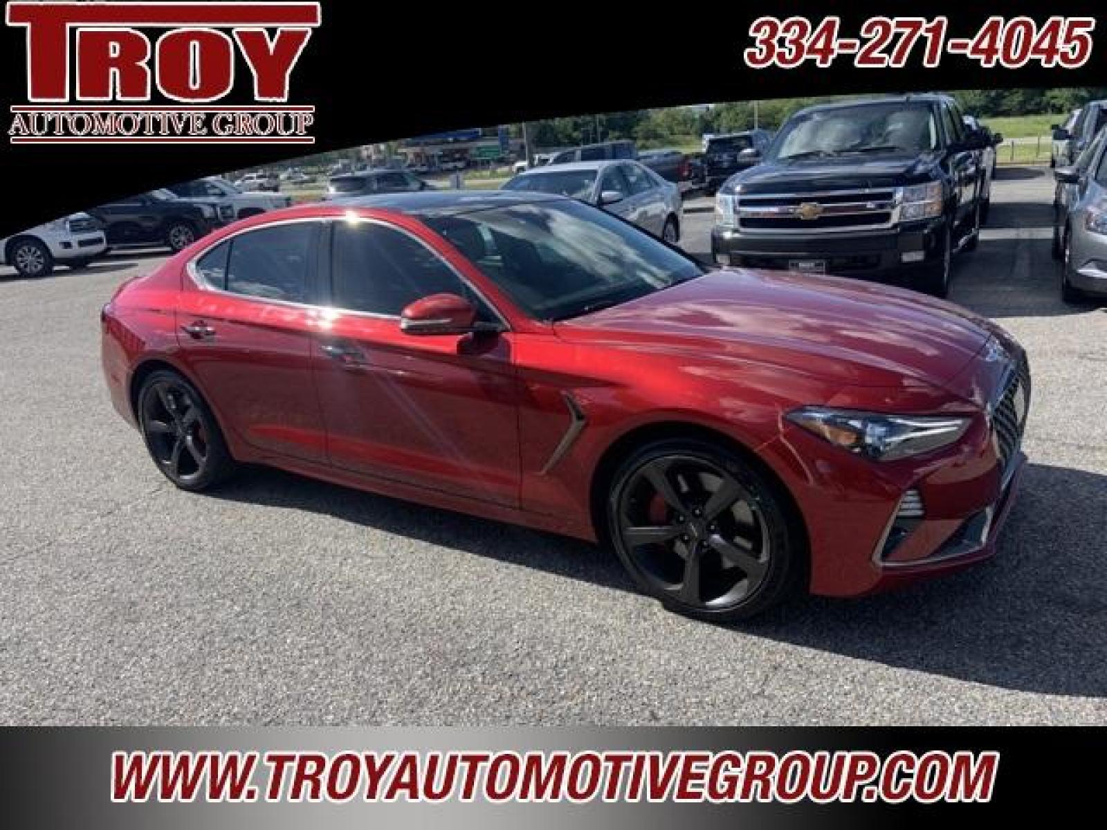 2019 Havana Red /Black Genesis G70 3.3T Dynamic (KMTG34LE3KU) with an V6 engine, Automatic transmission, located at 6812 Atlanta Hwy, Montgomery, AL, 36117, (334) 271-4045, 32.382118, -86.178673 - Red 2019 Genesis G70 3.3T Dynamic RWD V6 8-Speed Automatic<br><br>Financing Available---Top Value for Trades.<br><br>Odometer is 25110 miles below market average! 17/26 City/Highway MPG<br><br><br>Awards:<br> * 2019 KBB.com 10 Best Luxury Cars Under $35,000 * NACTOY 2019 North American Car of the - Photo #6