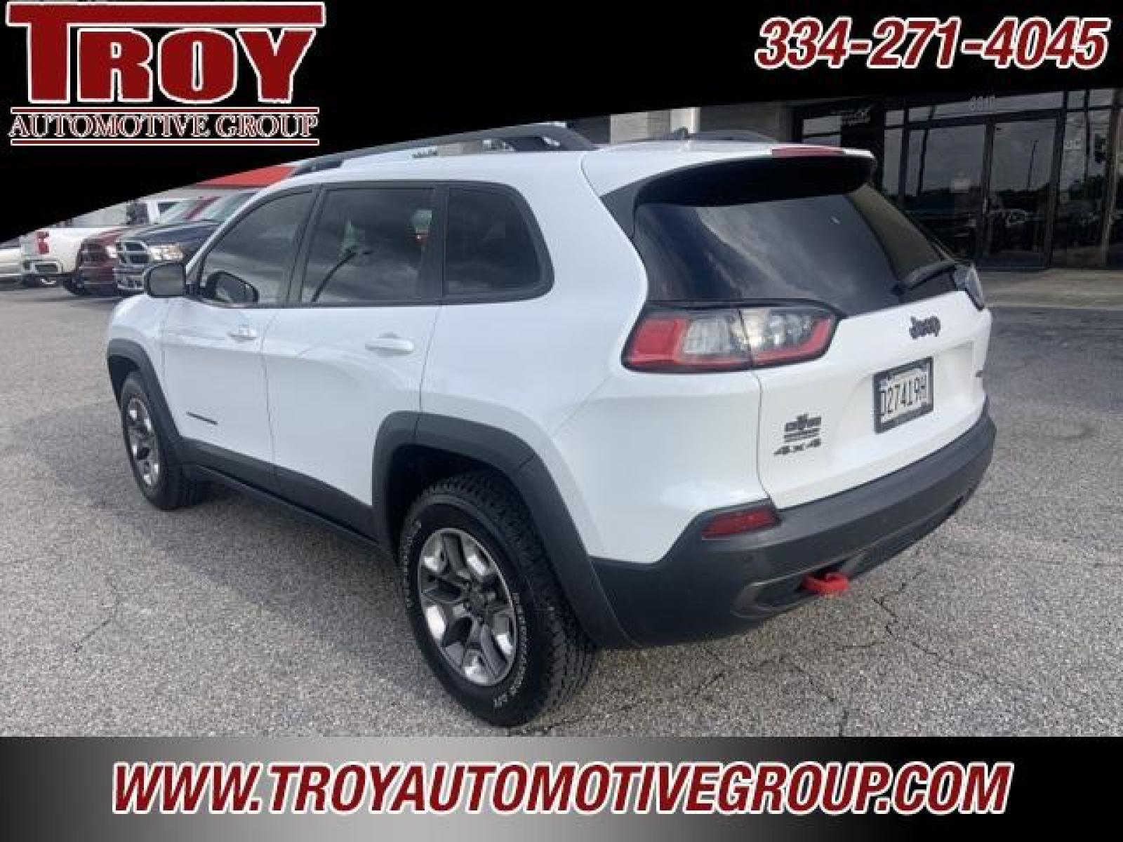 2019 Bright White Clearcoat /Black Jeep Cherokee Trailhawk (1C4PJMBXXKD) with an 3.2L V6 engine, Automatic transmission, located at 6812 Atlanta Hwy, Montgomery, AL, 36117, (334) 271-4045, 32.382118, -86.178673 - Bright White Clearcoat 2019 Jeep Cherokee Trailhawk 4WD 3.2L V6 9-Speed 948TE Automatic<br><br>Financing Available---Top Value for Trades. - Photo #13