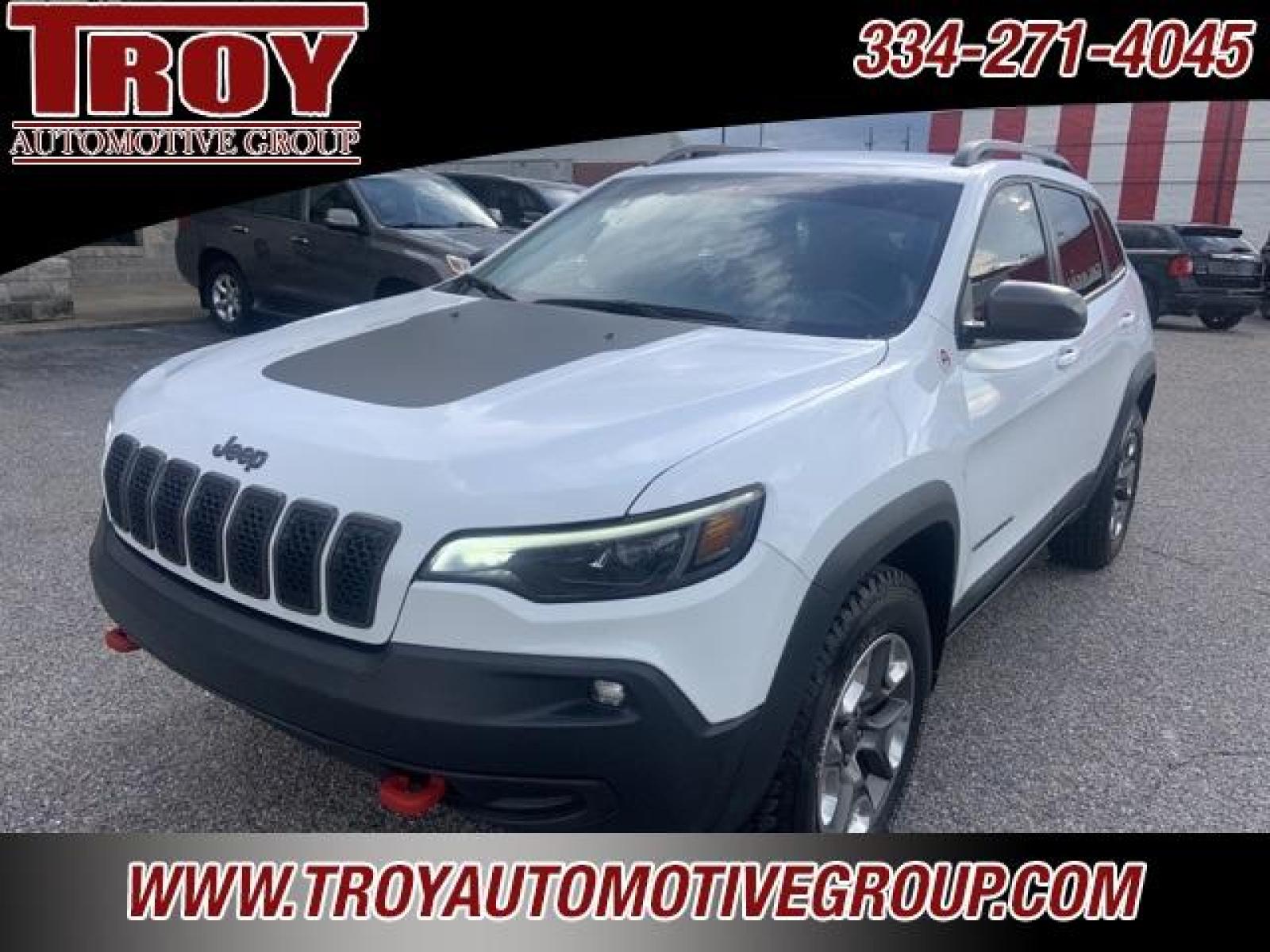 2019 Bright White Clearcoat /Black Jeep Cherokee Trailhawk (1C4PJMBXXKD) with an 3.2L V6 engine, Automatic transmission, located at 6812 Atlanta Hwy, Montgomery, AL, 36117, (334) 271-4045, 32.382118, -86.178673 - Bright White Clearcoat 2019 Jeep Cherokee Trailhawk 4WD 3.2L V6 9-Speed 948TE Automatic<br><br>Financing Available---Top Value for Trades. - Photo #4