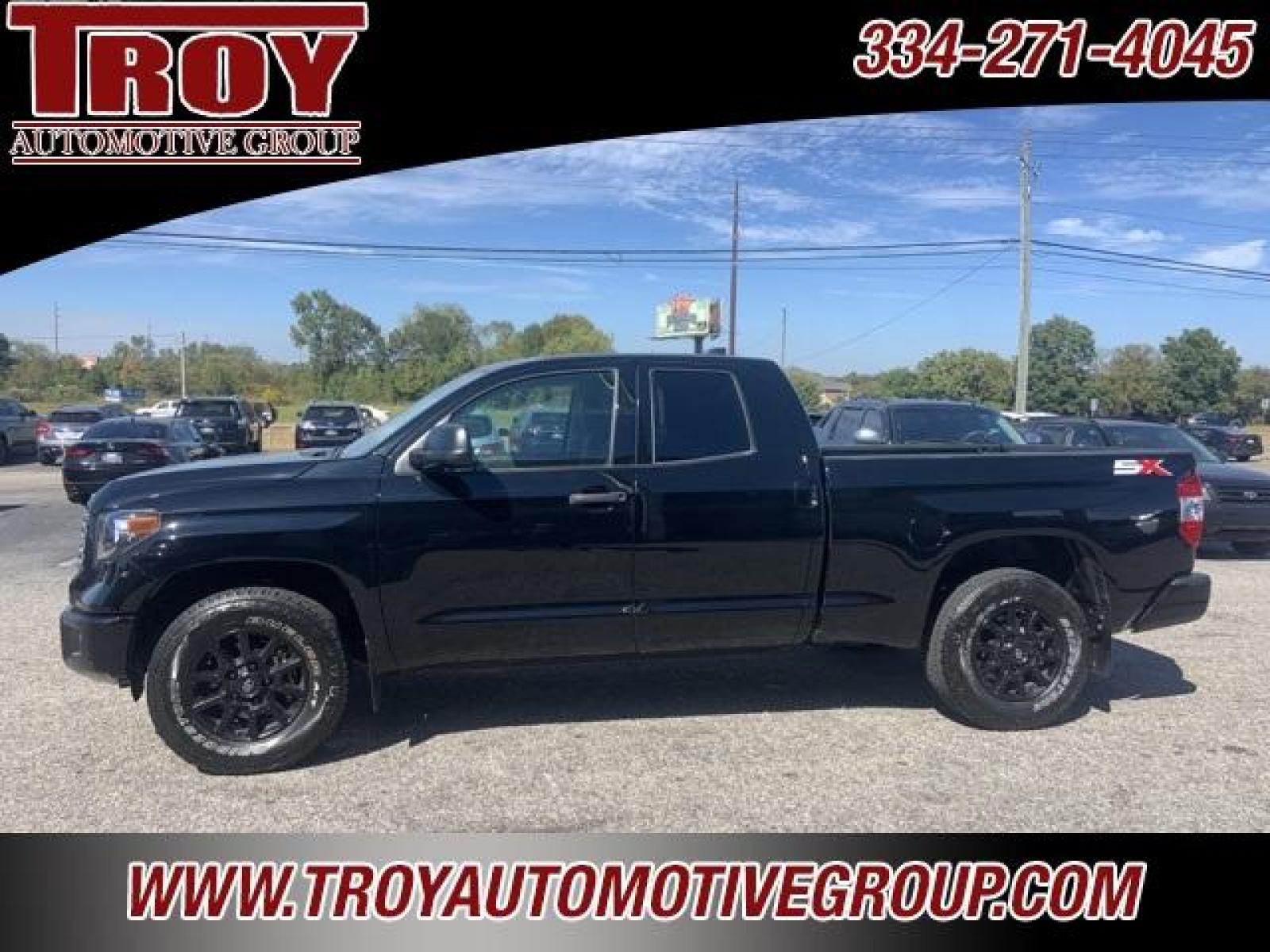 2021 Midnight Black Metallic /Black Toyota Tundra SR5 (5TFRY5F15MX) with an i-Force 5.7L V8 DOHC 32V LEV engine, Automatic transmission, located at 6812 Atlanta Hwy, Montgomery, AL, 36117, (334) 271-4045, 32.382118, -86.178673 - Black 2021 Toyota Tundra SR5 RWD i-Force 5.7L V8 DOHC 32V LEV 6-Speed Automatic Electronic with Overdrive<br><br>Financing Available---Top Value for Trades.<br><br>Odometer is 1442 miles below market average! - Photo #0