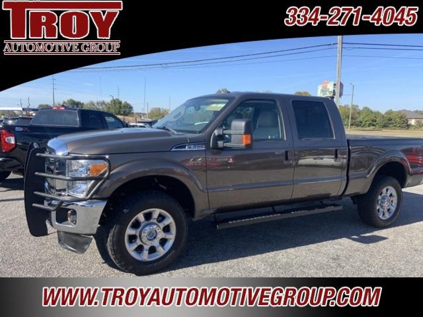 2016 Magnetic Metallic /Pecan Ford F-350SD Lariat (1FT8W3B68GE) with an 6.2L V8 EFI SOHC 16V Flex Fuel engine, Automatic transmission, located at 6812 Atlanta Hwy, Montgomery, AL, 36117, (334) 271-4045, 32.382118, -86.178673 - ABS brakes, Alloy wheels, Compass, Electronic Stability Control, Front dual zone A/C, Heated door mirrors, Illuminated entry, Low tire pressure warning, Remote keyless entry, Traction control.<br><br>Priced below KBB Fair Purchase Price!<br><br>Caribou Metallic 2016 Ford F-350SD Lariat 4WD 6.2L V8 E - Photo #3