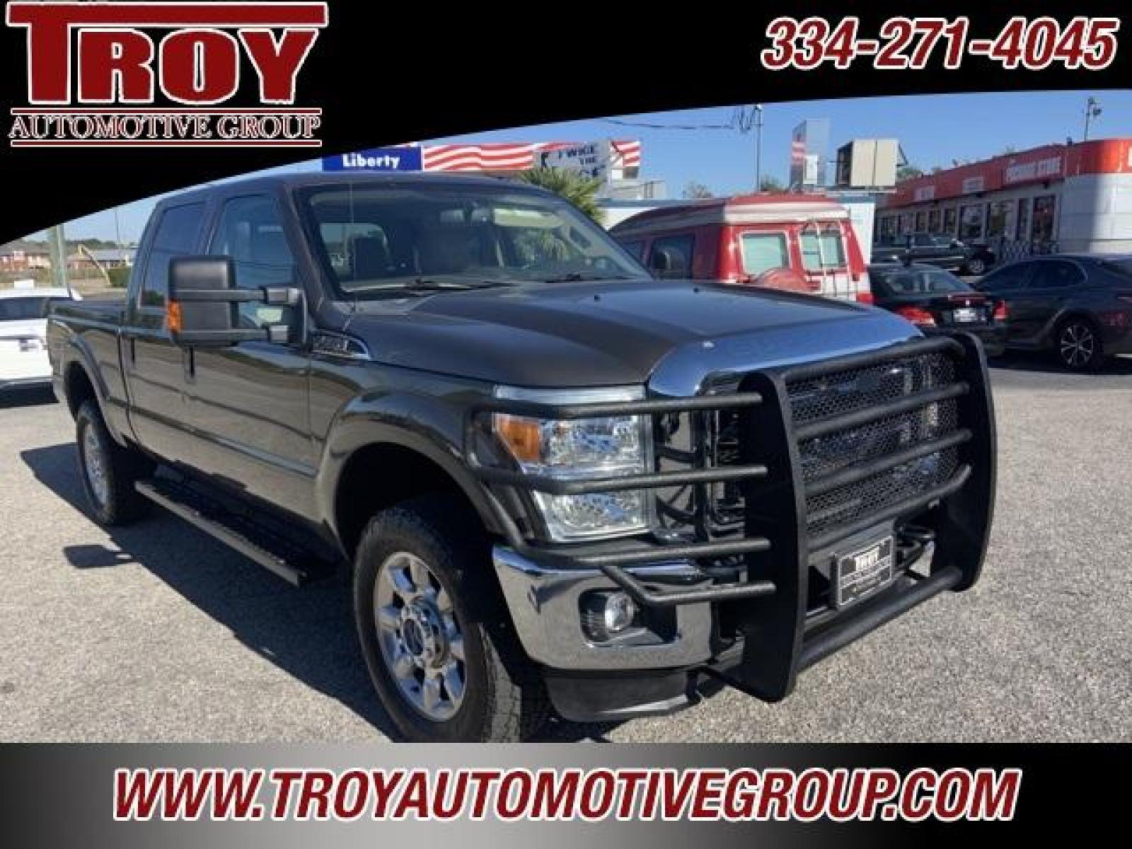 2016 Magnetic Metallic /Pecan Ford F-350SD Lariat (1FT8W3B68GE) with an 6.2L V8 EFI SOHC 16V Flex Fuel engine, Automatic transmission, located at 6812 Atlanta Hwy, Montgomery, AL, 36117, (334) 271-4045, 32.382118, -86.178673 - ABS brakes, Alloy wheels, Compass, Electronic Stability Control, Front dual zone A/C, Heated door mirrors, Illuminated entry, Low tire pressure warning, Remote keyless entry, Traction control.<br><br>Priced below KBB Fair Purchase Price!<br><br>Caribou Metallic 2016 Ford F-350SD Lariat 4WD 6.2L V8 E - Photo #8