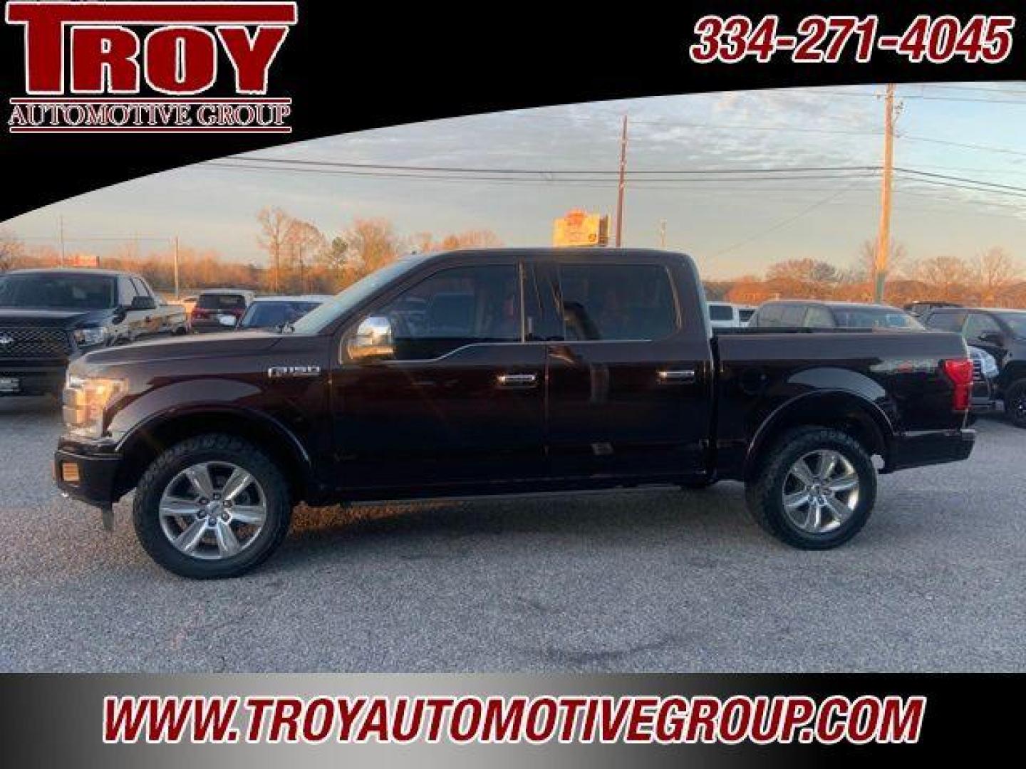 2018 Magma Red /Dark Marsala Ford F-150 Platinum (1FTEW1EG6JF) with an 3.5L V6 EcoBoost engine, Automatic transmission, located at 6812 Atlanta Hwy, Montgomery, AL, 36117, (334) 271-4045, 32.382118, -86.178673 - Priced below KBB Fair Purchase Price!<br><br>Magma Red Metallic 2018 Ford F-150 Platinum 4WD 3.5L V6 EcoBoost 10-Speed Automatic<br><br>Financing Available---Top Value for Trades.<br><br>Odometer is 66547 miles below market average!<br><br><br>Awards:<br> * 2018 KBB.com Brand Image Awards * 2018 - Photo#1