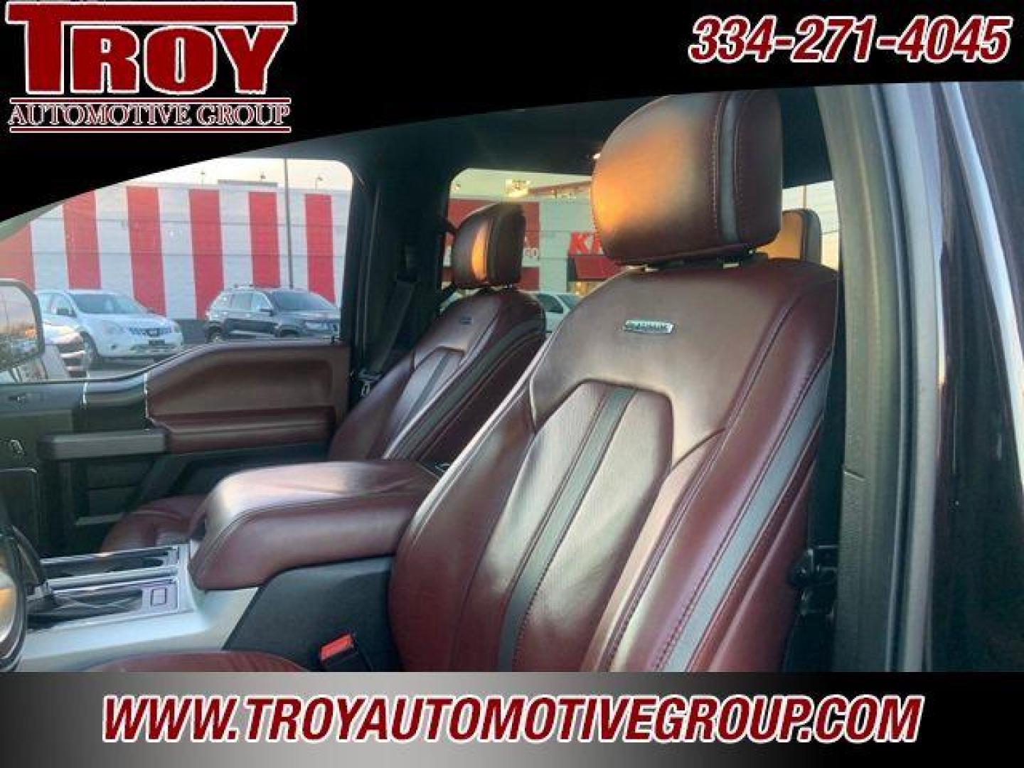 2018 Magma Red /Dark Marsala Ford F-150 Platinum (1FTEW1EG6JF) with an 3.5L V6 EcoBoost engine, Automatic transmission, located at 6812 Atlanta Hwy, Montgomery, AL, 36117, (334) 271-4045, 32.382118, -86.178673 - Priced below KBB Fair Purchase Price!<br><br>Magma Red Metallic 2018 Ford F-150 Platinum 4WD 3.5L V6 EcoBoost 10-Speed Automatic<br><br>Financing Available---Top Value for Trades.<br><br>Odometer is 66547 miles below market average!<br><br><br>Awards:<br> * 2018 KBB.com Brand Image Awards * 2018 - Photo#48