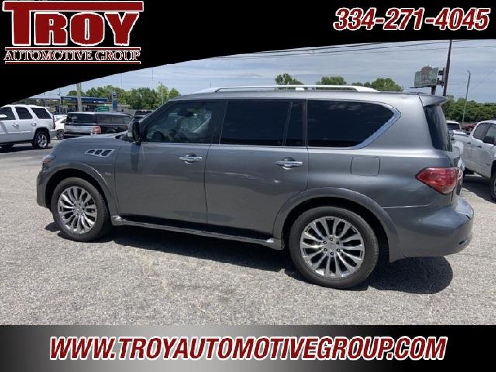 2017 Graphite Shadow /Graphite INFINITI QX80 Signature Edition (JN8AZ2ND6H9) with an 5.6L V8 engine, Automatic transmission, located at 6812 Atlanta Hwy, Montgomery, AL, 36117, (334) 271-4045, 32.382118, -86.178673 - Graphite Shadow 2017 INFINITI QX80 RWD 5.6L V8 7-Speed Automatic<br><br>Signature Edition!!<br><br>Financing Available---Top Value for Trades.<br><br><br>Awards:<br> * JD Power Initial Quality Study (IQS) * 2017 KBB.com 5-Year Cost to Own Award - Photo #14