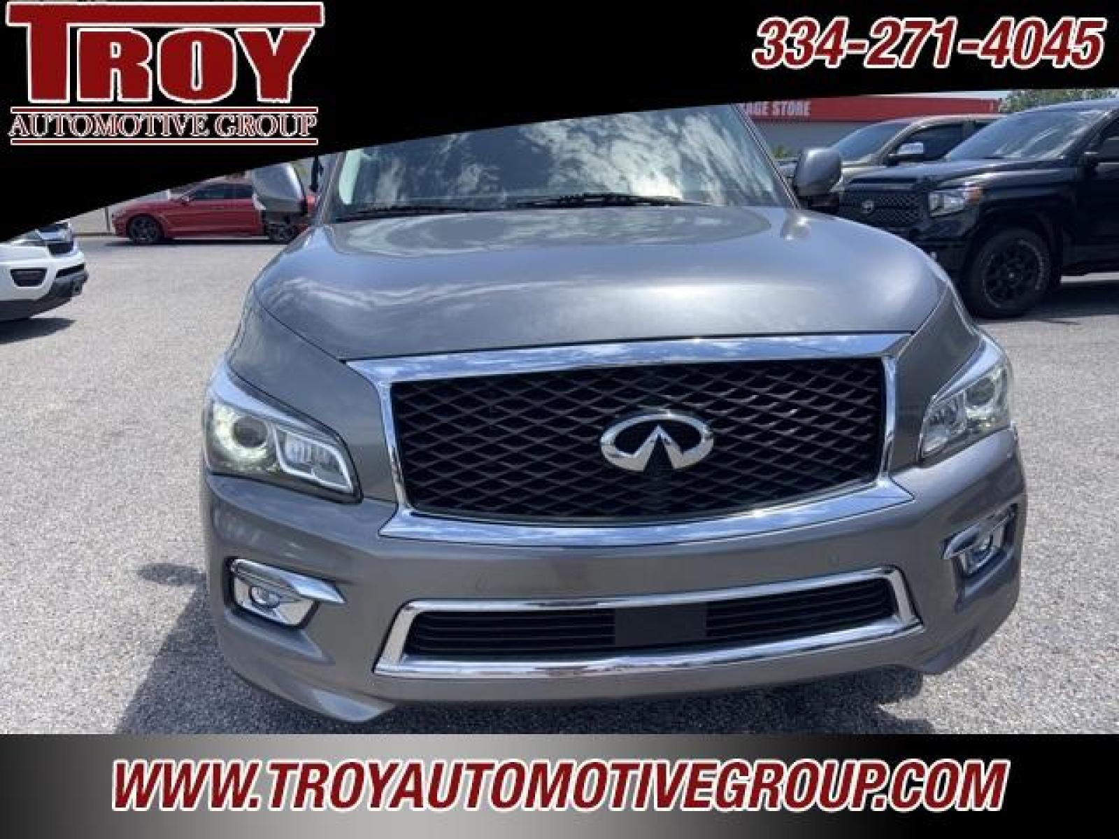 2017 Graphite Shadow /Graphite INFINITI QX80 Signature Edition (JN8AZ2ND6H9) with an 5.6L V8 engine, Automatic transmission, located at 6812 Atlanta Hwy, Montgomery, AL, 36117, (334) 271-4045, 32.382118, -86.178673 - Photo #4