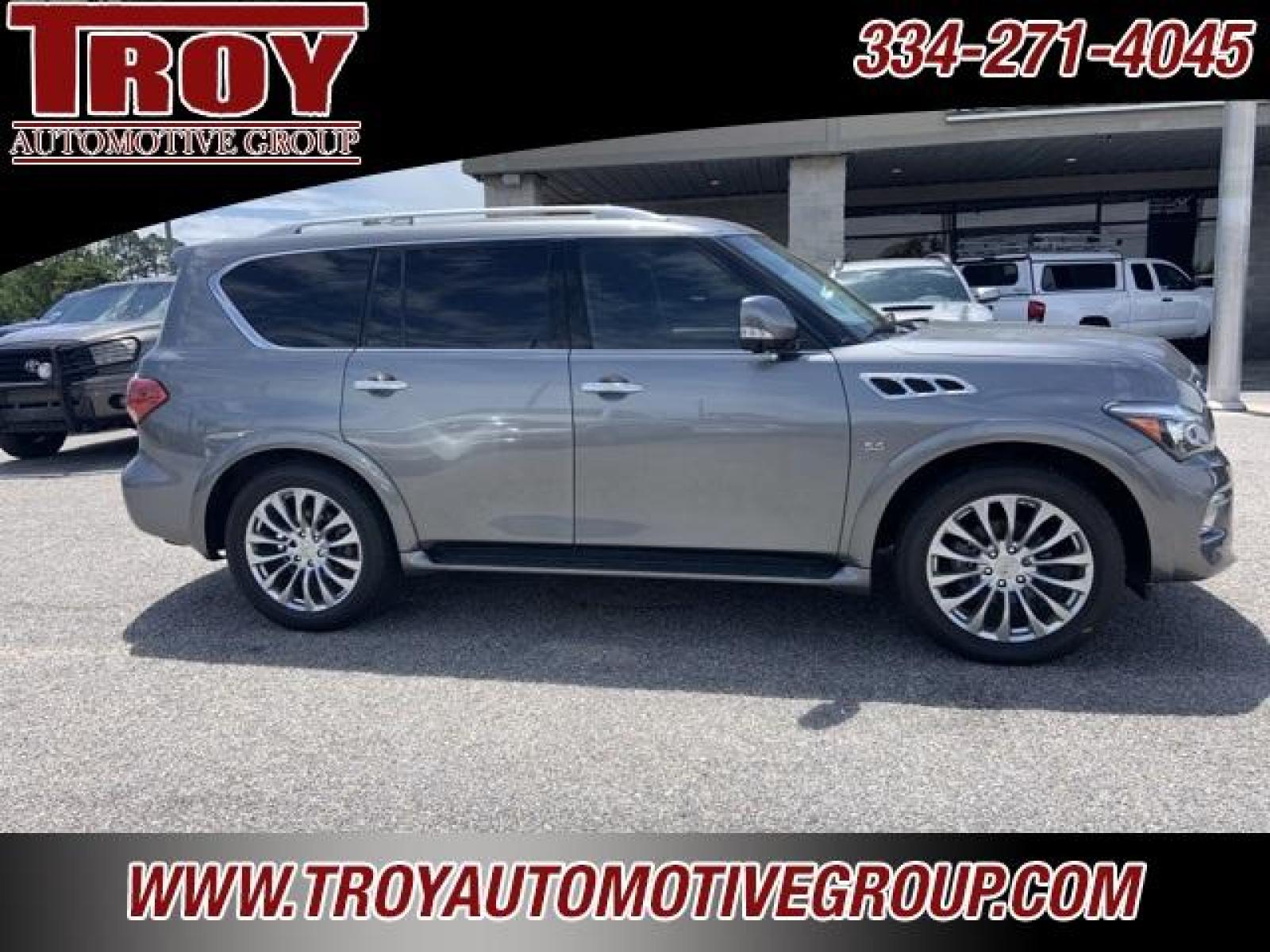 2017 Graphite Shadow /Graphite INFINITI QX80 Signature Edition (JN8AZ2ND6H9) with an 5.6L V8 engine, Automatic transmission, located at 6812 Atlanta Hwy, Montgomery, AL, 36117, (334) 271-4045, 32.382118, -86.178673 - Graphite Shadow 2017 INFINITI QX80 RWD 5.6L V8 7-Speed Automatic<br><br>Signature Edition!!<br><br>Financing Available---Top Value for Trades.<br><br><br>Awards:<br> * JD Power Initial Quality Study (IQS) * 2017 KBB.com 5-Year Cost to Own Award - Photo #7
