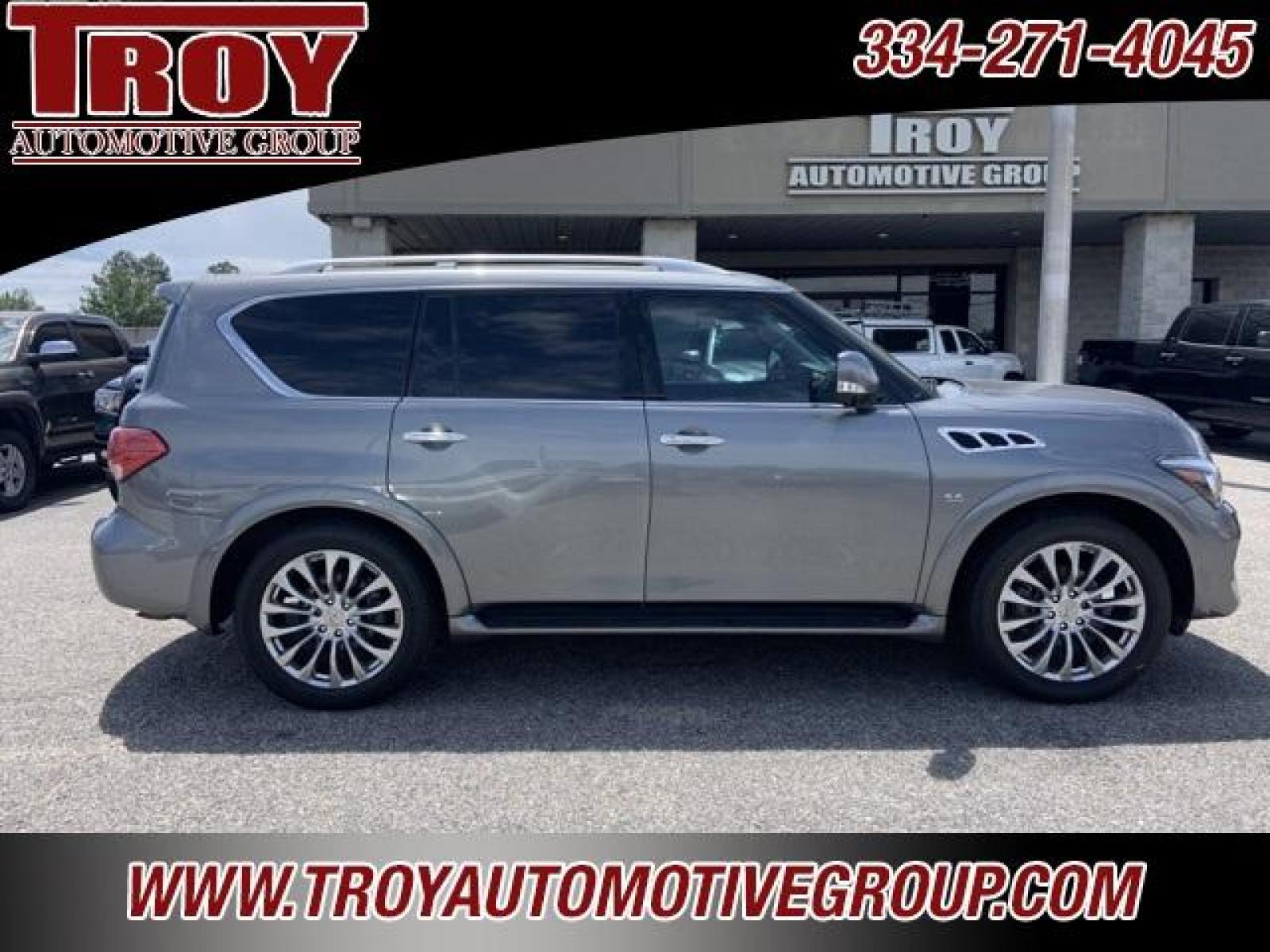 2017 Graphite Shadow /Graphite INFINITI QX80 Signature Edition (JN8AZ2ND6H9) with an 5.6L V8 engine, Automatic transmission, located at 6812 Atlanta Hwy, Montgomery, AL, 36117, (334) 271-4045, 32.382118, -86.178673 - Graphite Shadow 2017 INFINITI QX80 RWD 5.6L V8 7-Speed Automatic<br><br>Signature Edition!!<br><br>Financing Available---Top Value for Trades.<br><br><br>Awards:<br> * JD Power Initial Quality Study (IQS) * 2017 KBB.com 5-Year Cost to Own Award - Photo #8