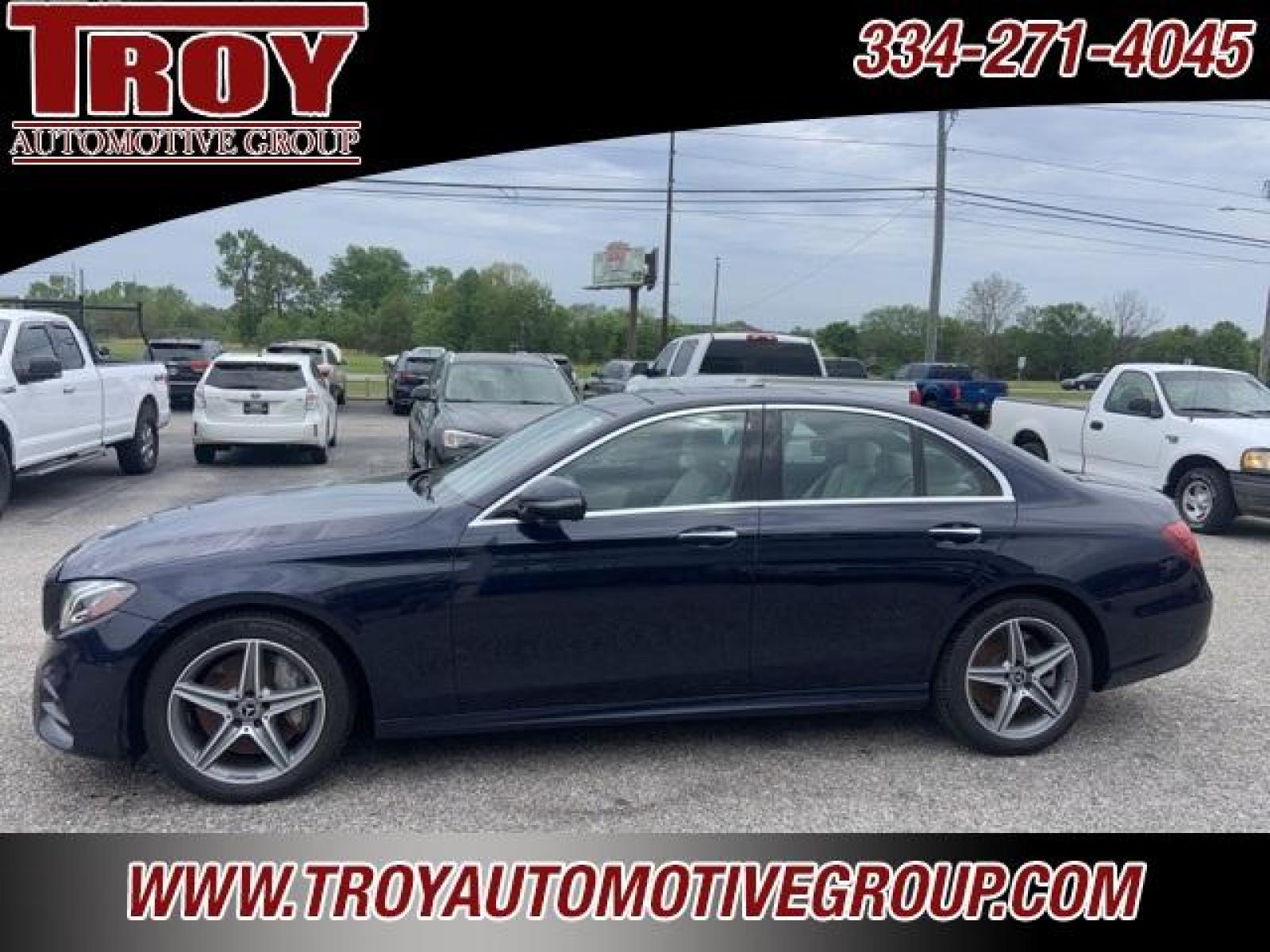 2019 Lunar Blue Metallic /Macchiato Beige/Black Mercedes-Benz E-Class E 450 (WDDZF6JBXKA) with an 3.0L V6 BiTurbo engine, Automatic transmission, located at 6812 Atlanta Hwy, Montgomery, AL, 36117, (334) 271-4045, 32.382118, -86.178673 - Photo #1