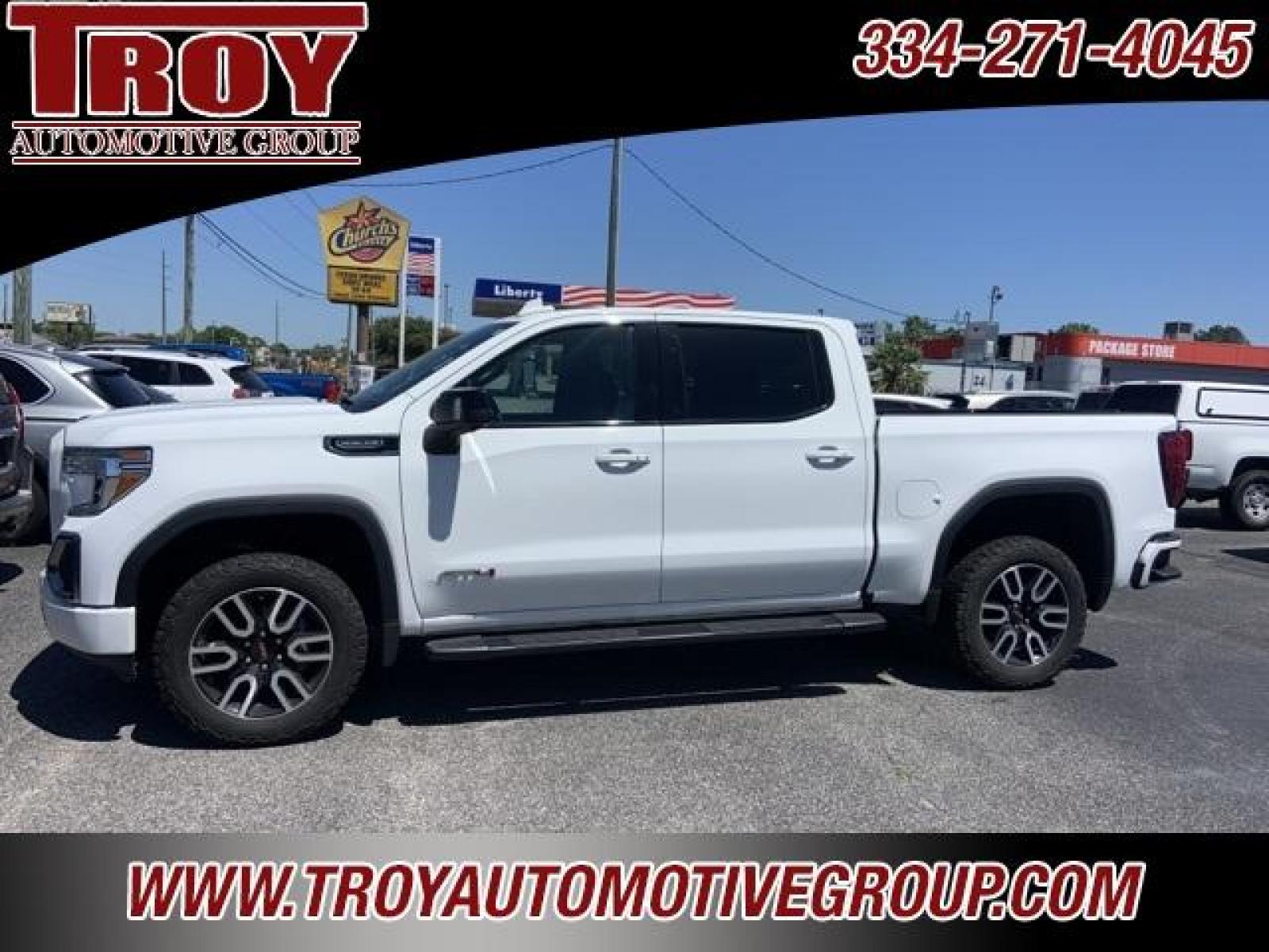 2020 Summit White /Jet Black With Kalahari Accents GMC Sierra 1500 AT4 (3GTP9EED4LG) with an EcoTec3 5.3L V8 engine, Automatic transmission, located at 6812 Atlanta Hwy, Montgomery, AL, 36117, (334) 271-4045, 32.382118, -86.178673 - Power Sunroof!<br>Heads Up Display!<br><br>Summit White 2020 GMC Sierra 1500 AT4 4WD EcoTec3 5.3L V8 10-Speed Automatic<br><br>Financing Available---Top Value for Trades.ower - Photo #1
