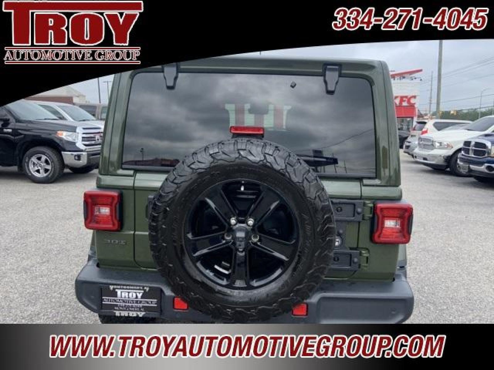 2020 Sarge Green Clearcoat /Black Jeep Wrangler Unlimited Sahara (1C4HJXEM2LW) with an 3.0L V6 Turbodiesel engine, Automatic transmission, located at 6812 Atlanta Hwy, Montgomery, AL, 36117, (334) 271-4045, 32.382118, -86.178673 - Power Retractable Top<br>Diesel<br>Leather <br>BFG ko tires <br>Heather Seats - Photo #14