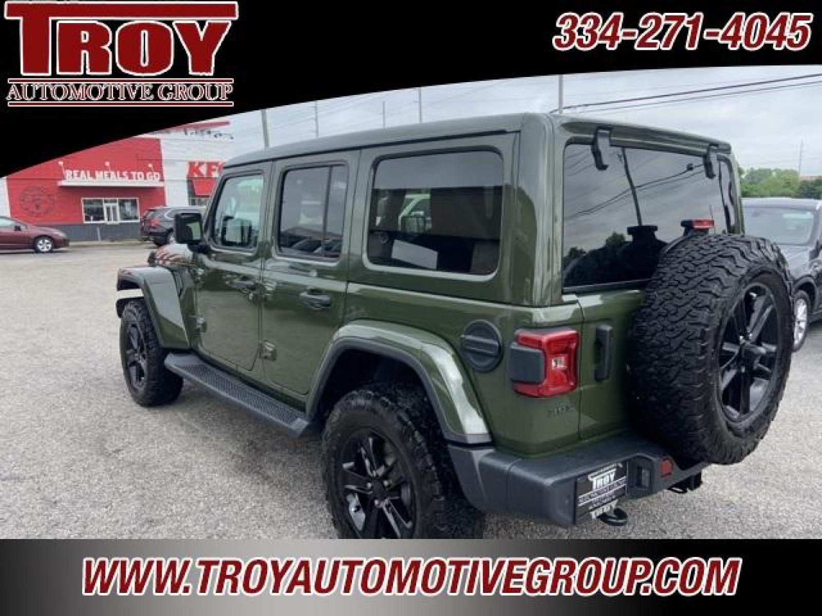 2020 Sarge Green Clearcoat /Black Jeep Wrangler Unlimited Sahara (1C4HJXEM2LW) with an 3.0L V6 Turbodiesel engine, Automatic transmission, located at 6812 Atlanta Hwy, Montgomery, AL, 36117, (334) 271-4045, 32.382118, -86.178673 - Power Retractable Top<br>Diesel<br>Leather <br>BFG ko tires <br>Heather Seats - Photo #16