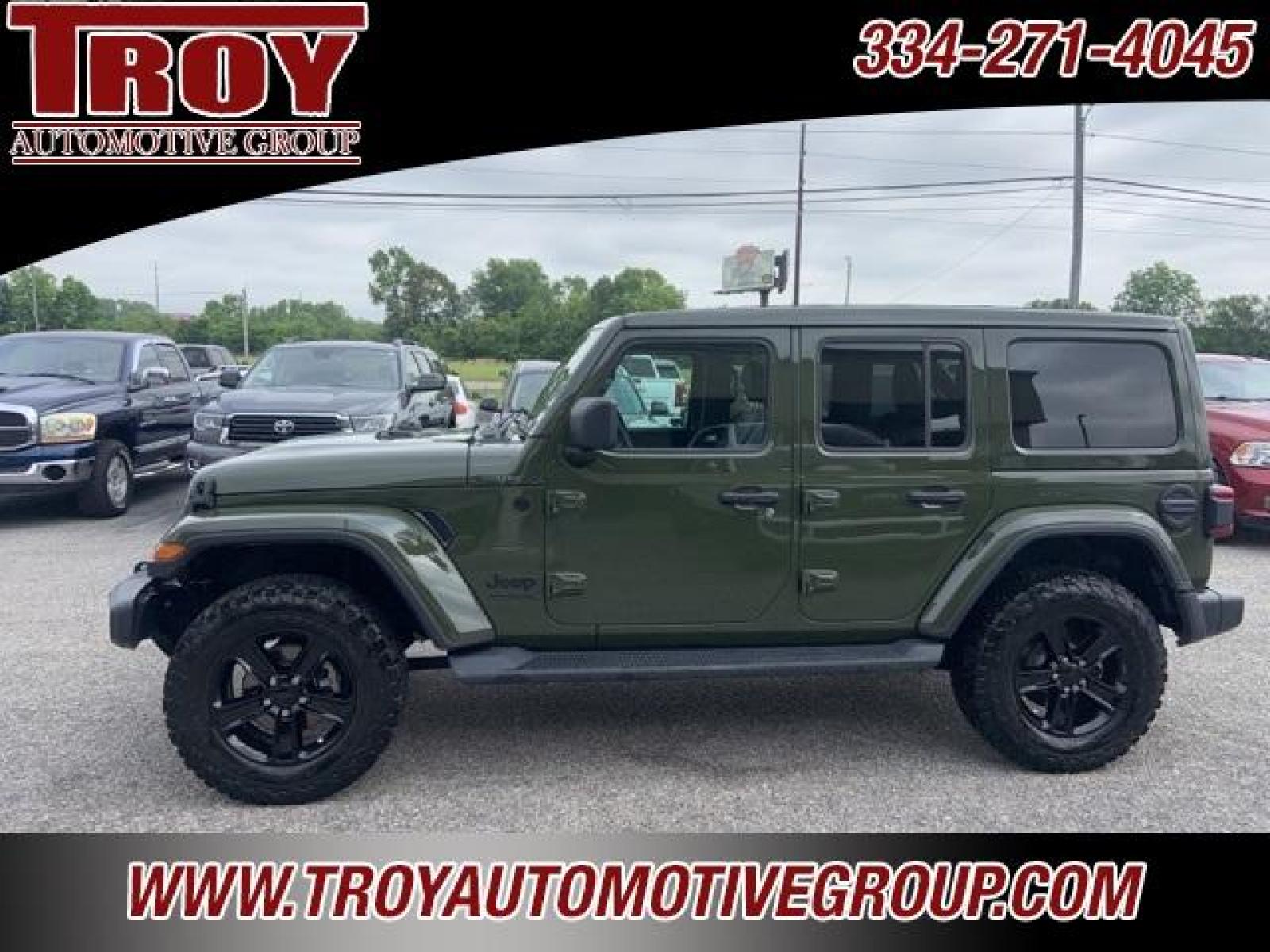 2020 Sarge Green Clearcoat /Black Jeep Wrangler Unlimited Sahara (1C4HJXEM2LW) with an 3.0L V6 Turbodiesel engine, Automatic transmission, located at 6812 Atlanta Hwy, Montgomery, AL, 36117, (334) 271-4045, 32.382118, -86.178673 - Photo #1