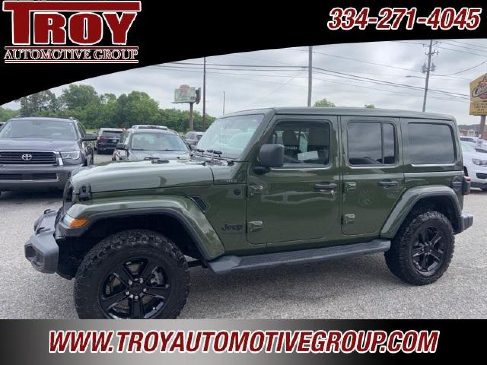 2020 Sarge Green Clearcoat /Black Jeep Wrangler Unlimited Sahara (1C4HJXEM2LW) with an 3.0L V6 Turbodiesel engine, Automatic transmission, located at 6812 Atlanta Hwy, Montgomery, AL, 36117, (334) 271-4045, 32.382118, -86.178673 - Photo #2