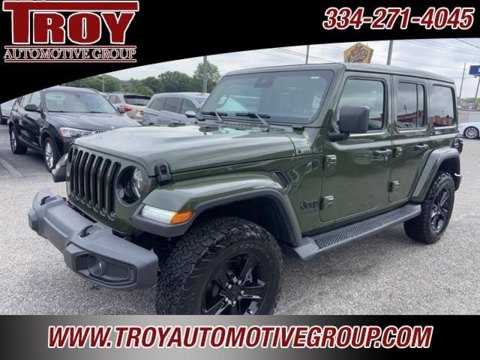 2020 Sarge Green Clearcoat /Black Jeep Wrangler Unlimited Sahara (1C4HJXEM2LW) with an 3.0L V6 Turbodiesel engine, Automatic transmission, located at 6812 Atlanta Hwy, Montgomery, AL, 36117, (334) 271-4045, 32.382118, -86.178673 - Power Retractable Top<br>Diesel<br>Leather <br>BFG ko tires <br>Heather Seats - Photo #3