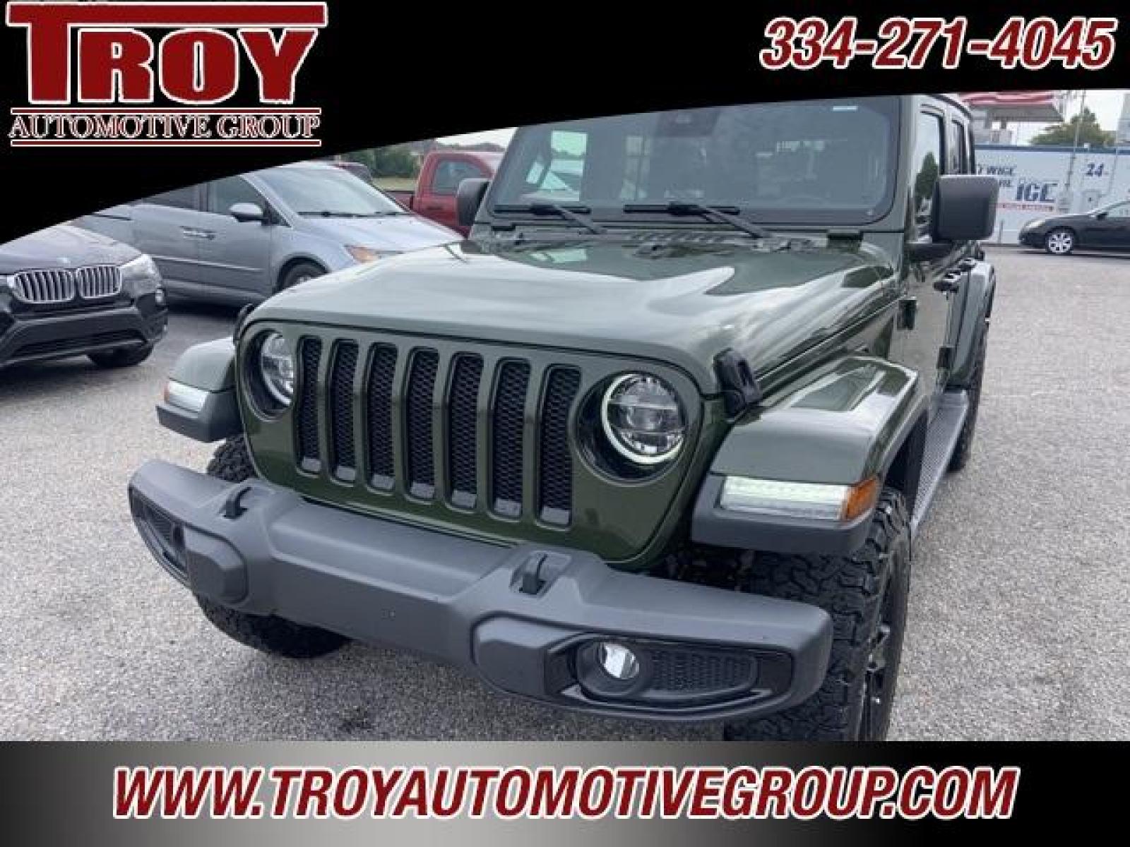 2020 Sarge Green Clearcoat /Black Jeep Wrangler Unlimited Sahara (1C4HJXEM2LW) with an 3.0L V6 Turbodiesel engine, Automatic transmission, located at 6812 Atlanta Hwy, Montgomery, AL, 36117, (334) 271-4045, 32.382118, -86.178673 - Photo #4