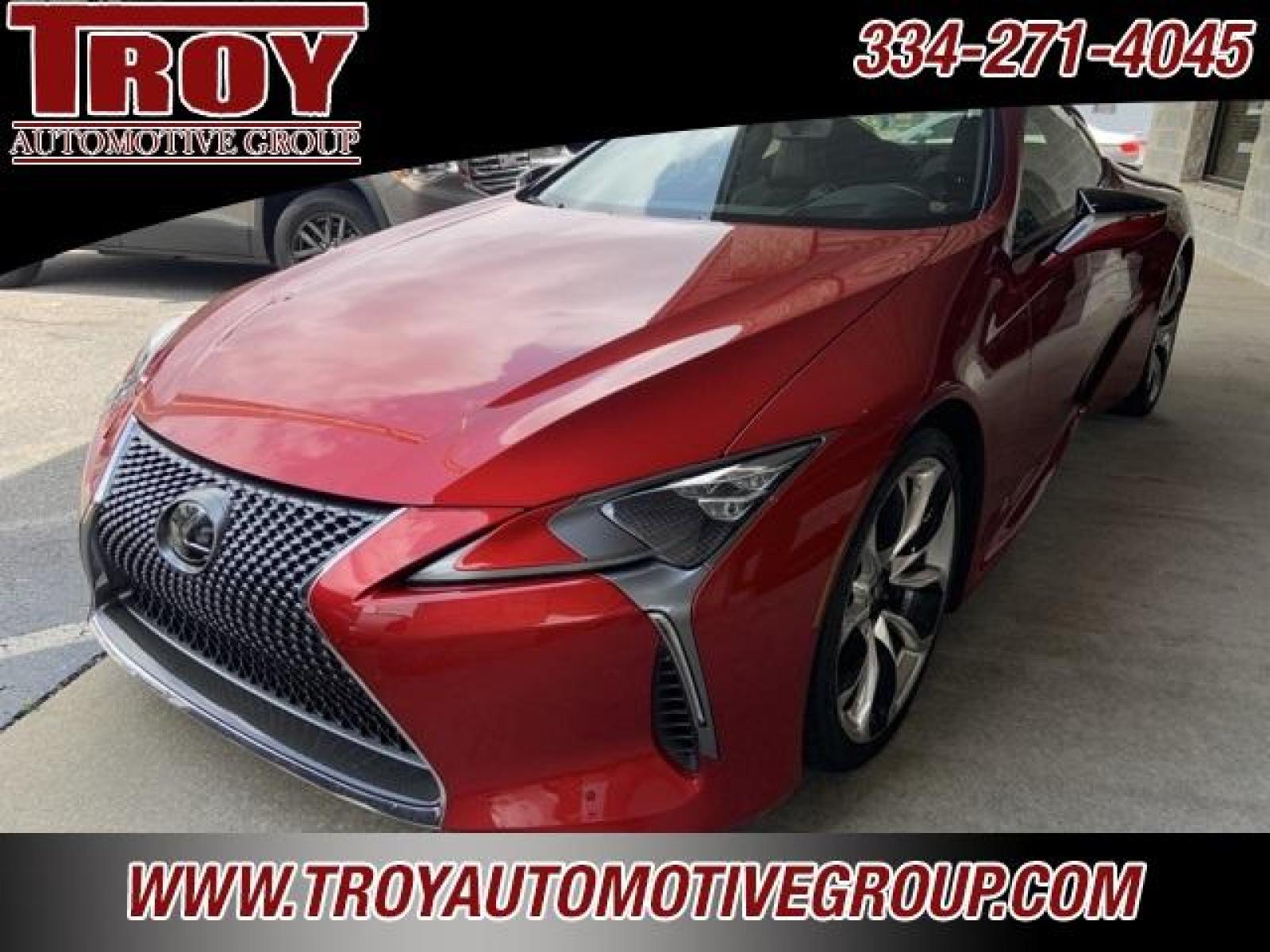 2018 Infrared /Black Lexus LC 500 (JTHHP5AY2JA) with an 5.0L DOHC engine, Automatic transmission, located at 6812 Atlanta Hwy, Montgomery, AL, 36117, (334) 271-4045, 32.382118, -86.178673 - Sport Package w/ Glass roof. $1,400<br>21 Forged Wheels $2,650<br>Carbon Fiber Package $2,398<br>Heads Up Display $900<br>Convenience Package. Blind Spot Rear Traffiic Cross<br> Alert Park Assist. $1,000<br>Limited Slip Differential $390<br>Mark Levinson Sound. $1,220<br>1-Owner-No Accidents - Photo #10