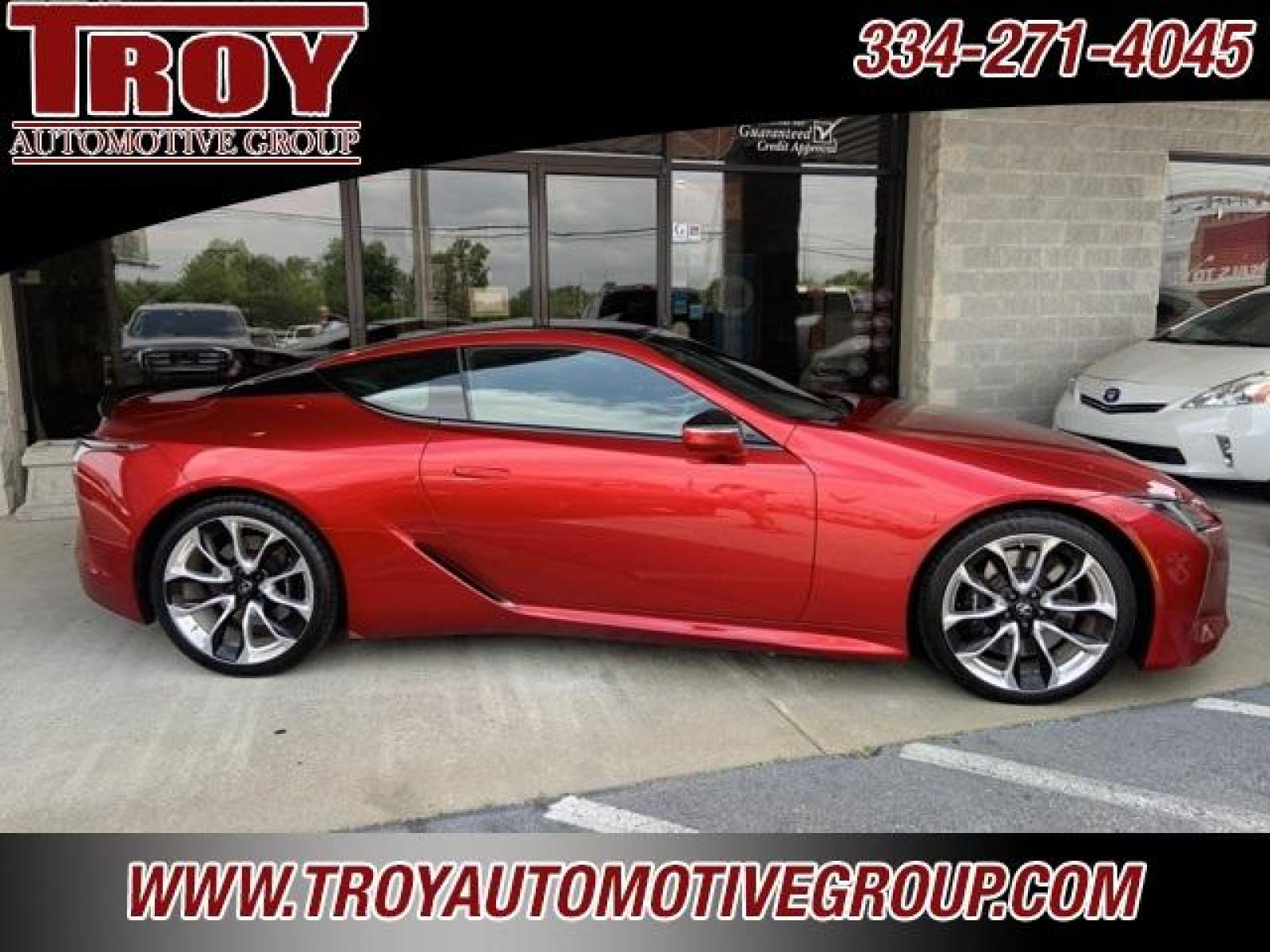 2018 Infrared /Black Lexus LC 500 (JTHHP5AY2JA) with an 5.0L DOHC engine, Automatic transmission, located at 6812 Atlanta Hwy, Montgomery, AL, 36117, (334) 271-4045, 32.382118, -86.178673 - Sport Package w/ Glass roof. $1,400<br>21 Forged Wheels $2,650<br>Carbon Fiber Package $2,398<br>Heads Up Display $900<br>Convenience Package. Blind Spot Rear Traffiic Cross<br> Alert Park Assist. $1,000<br>Limited Slip Differential $390<br>Mark Levinson Sound. $1,220<br>1-Owner-No Accidents - Photo #4