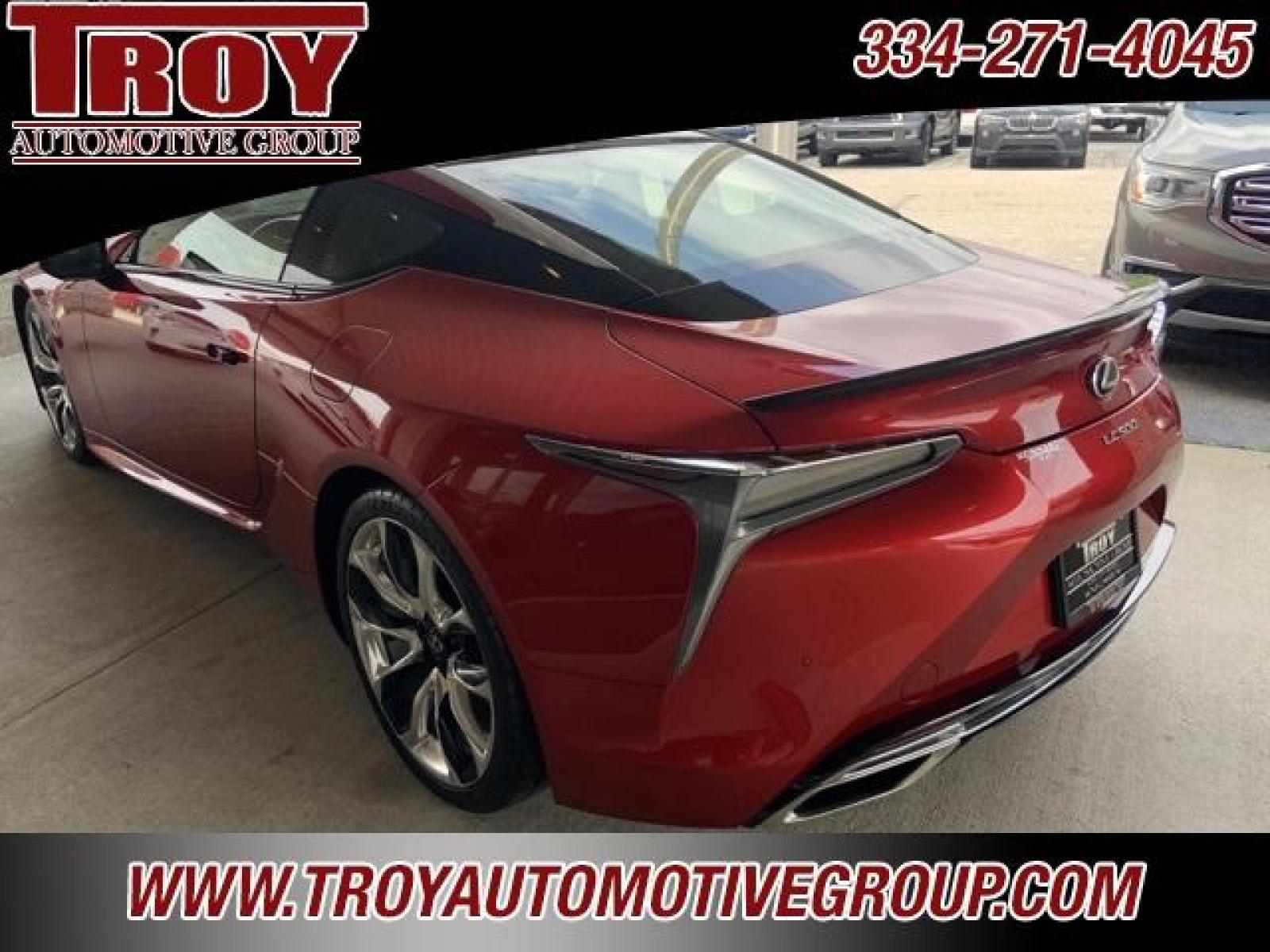 2018 Infrared /Black Lexus LC 500 (JTHHP5AY2JA) with an 5.0L DOHC engine, Automatic transmission, located at 6812 Atlanta Hwy, Montgomery, AL, 36117, (334) 271-4045, 32.382118, -86.178673 - Sport Package w/ Glass roof. $1,400<br>21 Forged Wheels $2,650<br>Carbon Fiber Package $2,398<br>Heads Up Display $900<br>Convenience Package. Blind Spot Rear Traffiic Cross<br> Alert Park Assist. $1,000<br>Limited Slip Differential $390<br>Mark Levinson Sound. $1,220<br>1-Owner-No Accidents - Photo #8