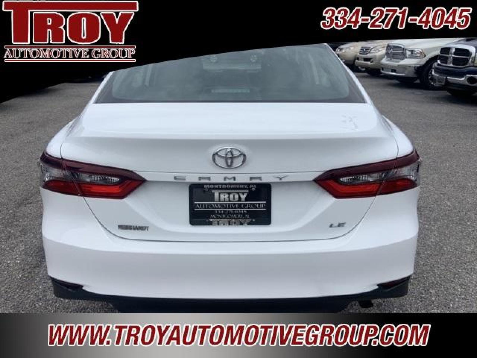 2022 White /Ash Toyota Camry LE (4T1C11AK1NU) with an 2.5L I4 DOHC 16V engine, Automatic transmission, located at 6812 Atlanta Hwy, Montgomery, AL, 36117, (334) 271-4045, 32.382118, -86.178673 - White 2022 Toyota Camry LE FWD 2.5L I4 DOHC 16V 8-Speed Automatic<br><br>Financing Available---Top Value for Trades.<br><br>Odometer is 35788 miles below market average! 28/39 City/Highway MPG - Photo #9