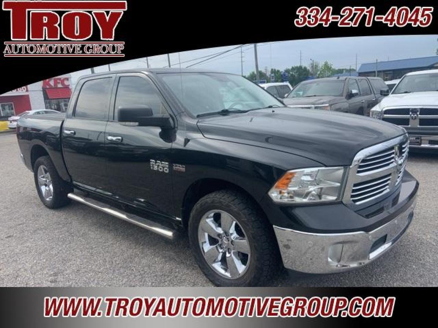 2017 Brilliant Black Crystal Pearlcoat /Diesel Gray/Black Ram 1500 Big Horn (1C6RR6LT1HS) with an HEMI 5.7L V8 Multi Displacement VVT engine, Automatic transmission, located at 6812 Atlanta Hwy, Montgomery, AL, 36117, (334) 271-4045, 32.382118, -86.178673 - Photo#4