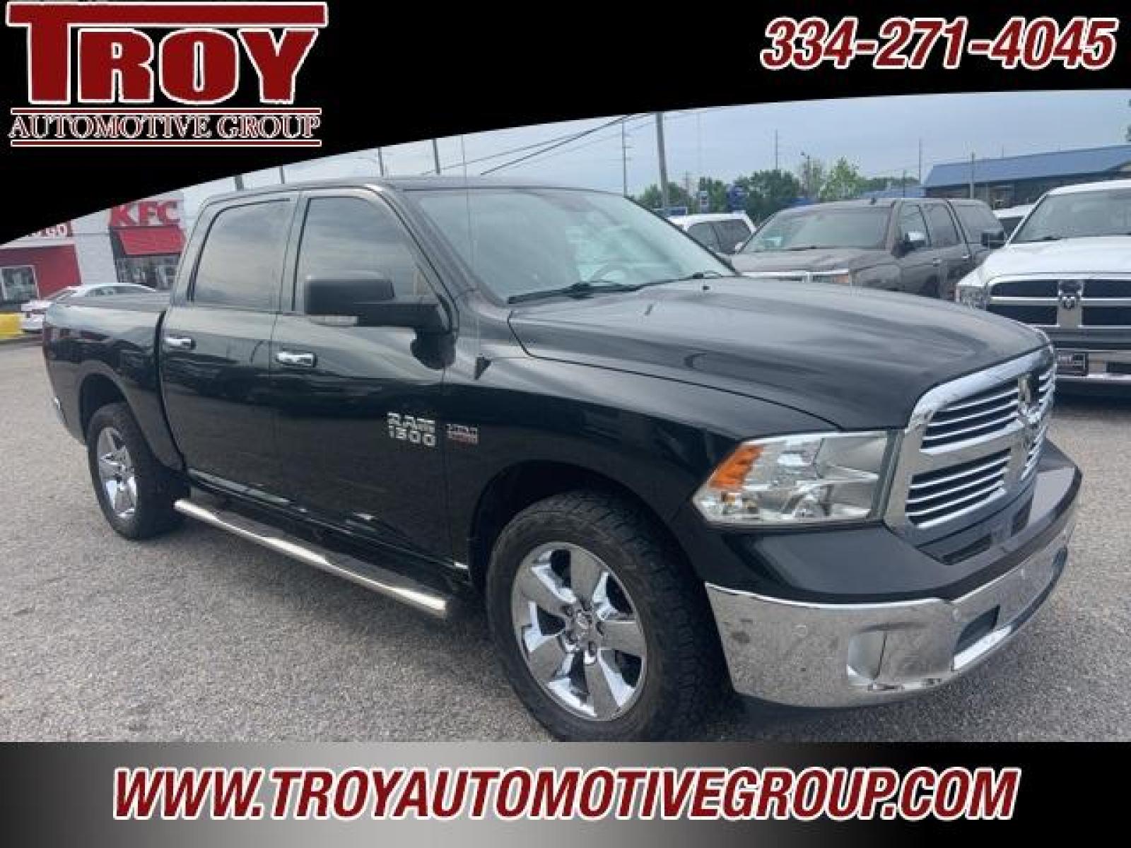 2017 Brilliant Black Crystal Pearlcoat /Diesel Gray/Black Ram 1500 Big Horn (1C6RR6LT1HS) with an HEMI 5.7L V8 Multi Displacement VVT engine, Automatic transmission, located at 6812 Atlanta Hwy, Montgomery, AL, 36117, (334) 271-4045, 32.382118, -86.178673 - Photo #4