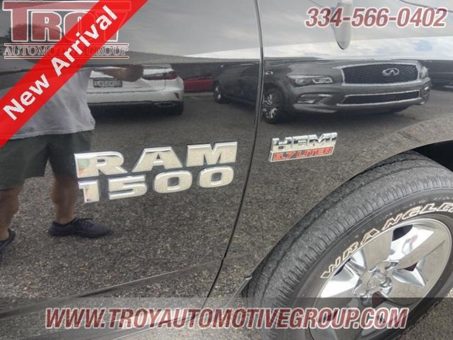 2017 Brilliant Black Crystal Pearlcoat /Diesel Gray/Black Ram 1500 Big Horn (1C6RR6LT1HS) with an HEMI 5.7L V8 Multi Displacement VVT engine, Automatic transmission, located at 6812 Atlanta Hwy, Montgomery, AL, 36117, (334) 271-4045, 32.382118, -86.178673 - Photo#12