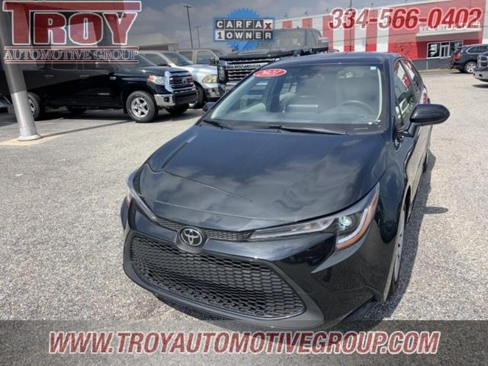 2022 Black Sand Pearl /Light Gray Toyota Corolla LE (JTDEPMAE1NJ) with an 1.8L I4 DOHC 16V engine, CVT transmission, located at 6812 Atlanta Hwy, Montgomery, AL, 36117, (334) 271-4045, 32.382118, -86.178673 - Black 2022 Toyota Corolla LE FWD 1.8L I4 DOHC 16V CVT<br><br>Financing Available---Top Value for Trades.<br><br>Odometer is 2639 miles below market average! 30/38 City/Highway MPG - Photo #3