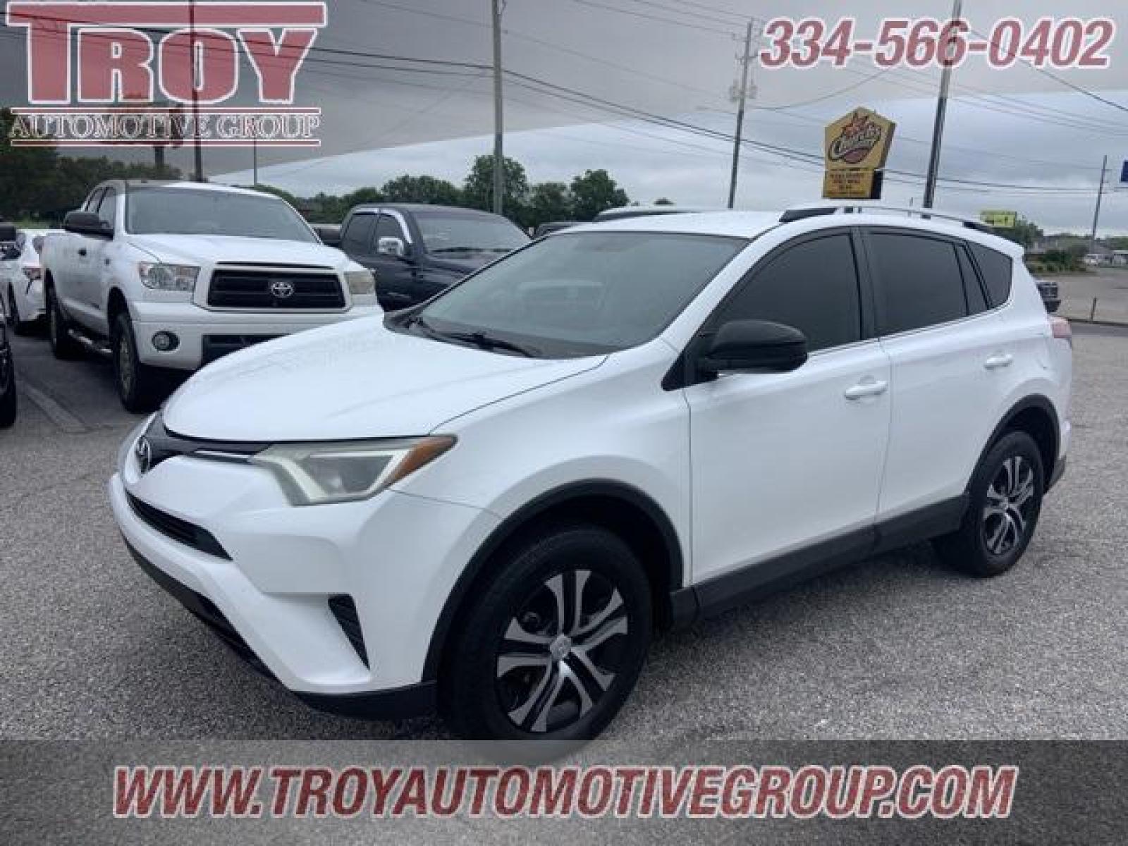 2016 Super White /Ash Toyota RAV4 LE (2T3ZFREV1GW) with an 2.5L 4-Cylinder DOHC Dual VVT-i engine, Automatic transmission, located at 6812 Atlanta Hwy, Montgomery, AL, 36117, (334) 271-4045, 32.382118, -86.178673 - 1-Owner!! White 2016 Toyota RAV4 LE FWD 2.5L 4-Cylinder DOHC Dual VVT-i 6-Speed Automatic<br><br>Financing Available---Top Value for Trades.<br><br>23/30 City/Highway MPG<br><br><br>Awards:<br> * JD Power Automotive Performance, Execution and Layout (APEAL) Study * 2016 IIHS Top Safety Pick+ - Photo #3