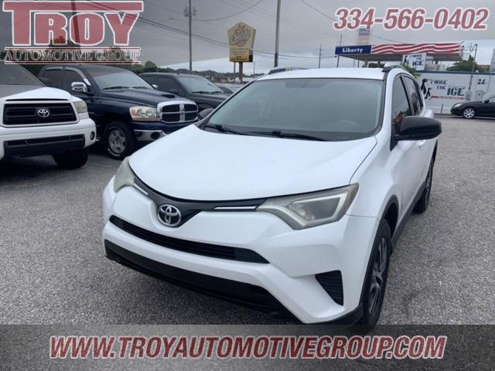 2016 Super White /Ash Toyota RAV4 LE (2T3ZFREV1GW) with an 2.5L 4-Cylinder DOHC Dual VVT-i engine, Automatic transmission, located at 6812 Atlanta Hwy, Montgomery, AL, 36117, (334) 271-4045, 32.382118, -86.178673 - 1-Owner!! White 2016 Toyota RAV4 LE FWD 2.5L 4-Cylinder DOHC Dual VVT-i 6-Speed Automatic<br><br>Financing Available---Top Value for Trades.<br><br>23/30 City/Highway MPG<br><br><br>Awards:<br> * JD Power Automotive Performance, Execution and Layout (APEAL) Study * 2016 IIHS Top Safety Pick+ - Photo #4