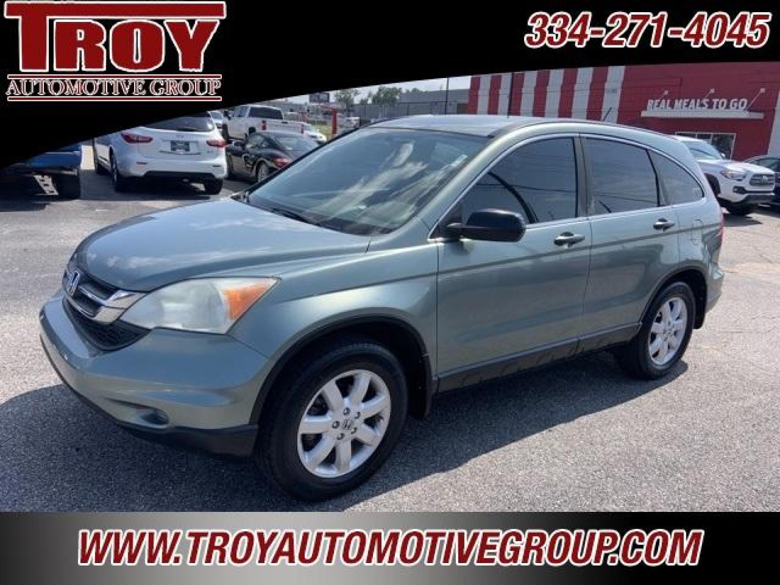 2011 Opal Sage Metallic /Ivory Honda CR-V SE (5J6RE4H46BL) with an 2.4L I4 DOHC 16V i-VTEC engine, Automatic transmission, located at 6812 Atlanta Hwy, Montgomery, AL, 36117, (334) 271-4045, 32.382118, -86.178673 - Priced below KBB Fair Purchase Price!<br><br>Opal Sage Metallic 2011 Honda CR-V SE AWD 2.4L I4 DOHC 16V i-VTEC 5-Speed Automatic<br><br>Financing Available---Top Value for Trades.<br><br>21/27 City/Highway MPG<br><br><br>Awards:<br> * JD Power Dependability Study * 2011 KBB.com Brand Image Awards - Photo #1