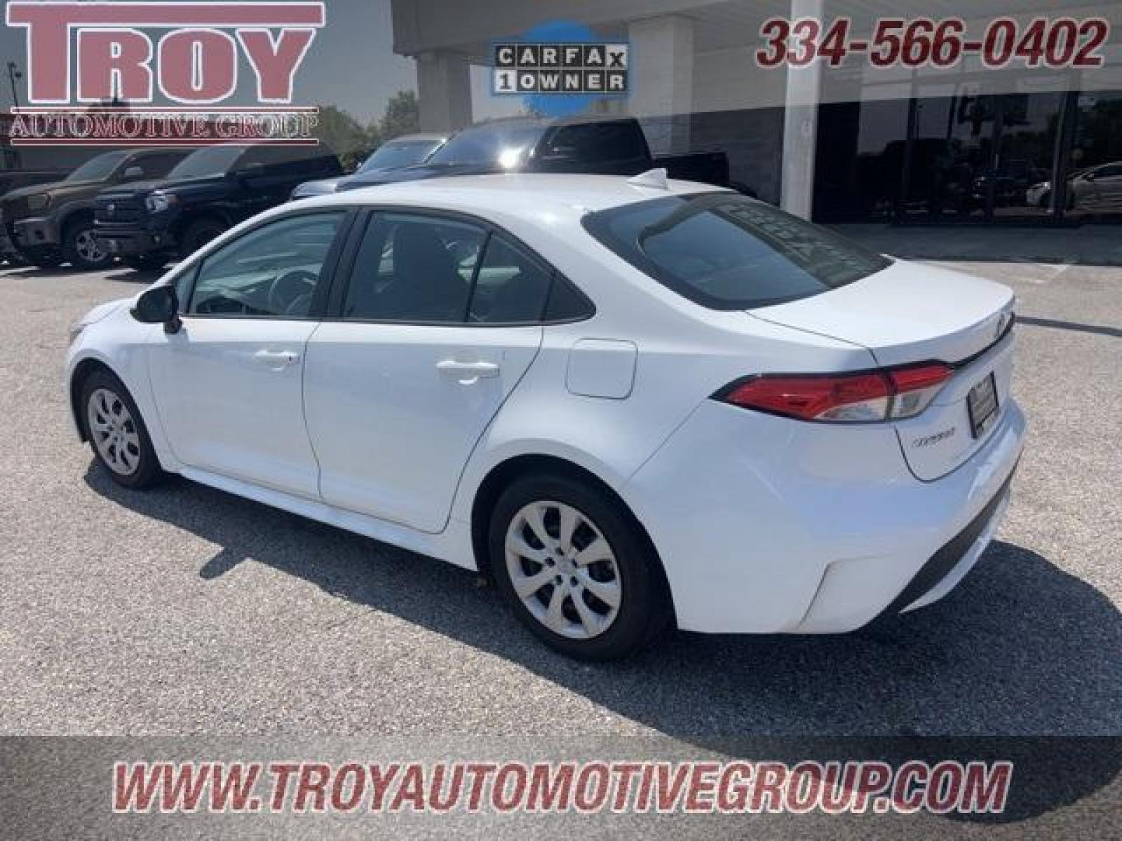 2021 White /Light Gray Toyota Corolla LE (5YFEPMAE5MP) with an 1.8L I4 DOHC 16V engine, CVT transmission, located at 6812 Atlanta Hwy, Montgomery, AL, 36117, (334) 271-4045, 32.382118, -86.178673 - White 2021 Toyota Corolla LE FWD 1.8L I4 DOHC 16V CVT<br><br>Financing Available---Top Value for Trades.<br><br>30/38 City/Highway MPG - Photo #6