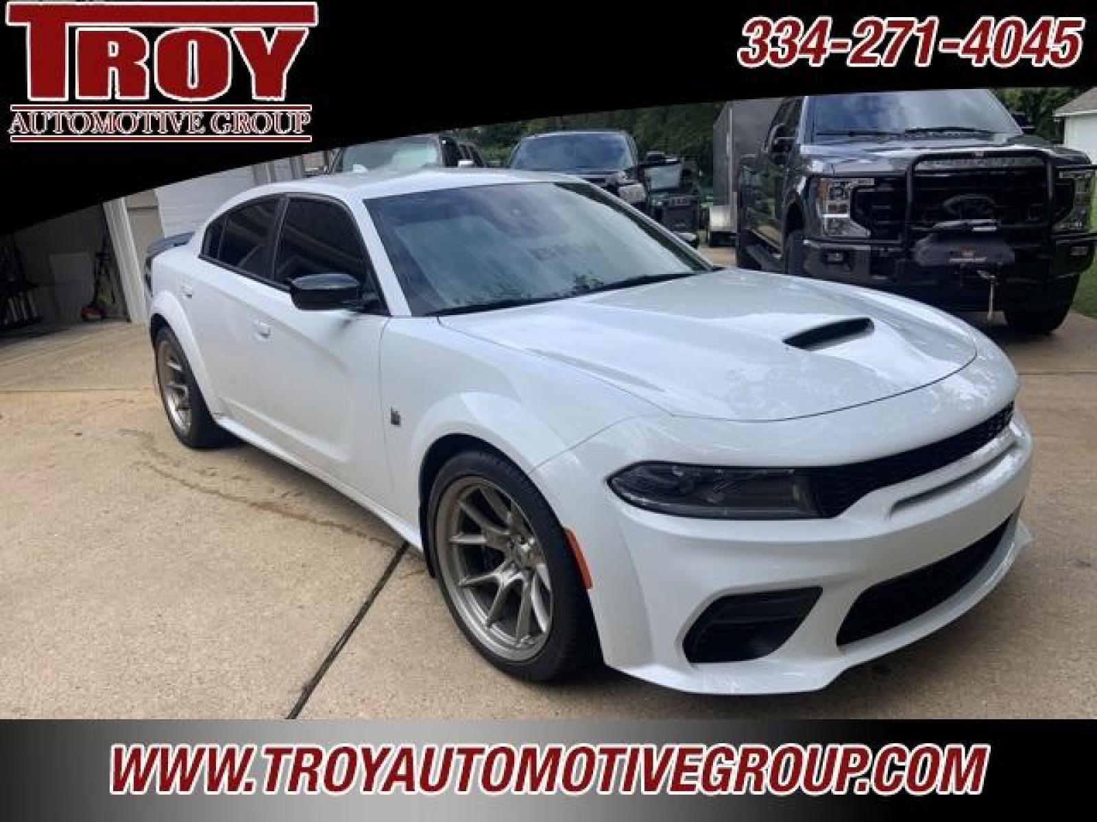 2023 White Knuckle Clearcoat /Black Dodge Charger R/T Scat Pack Widebody (2C3CDXGJ3PH) with an SRT HEMI 6.4L V8 MDS engine, Automatic transmission, located at 6812 Atlanta Hwy, Montgomery, AL, 36117, (334) 271-4045, 32.382118, -86.178673 - 1 of 300 Last Calls Swinger Edition<br> - Photo #8