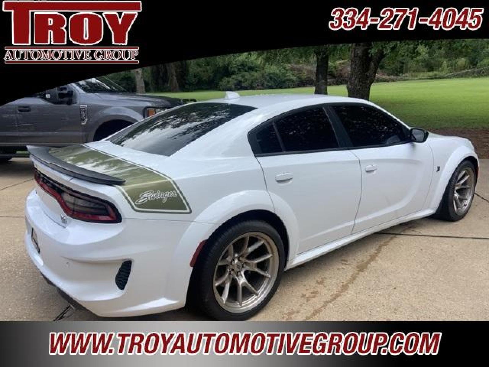 2023 White Knuckle Clearcoat /Black Dodge Charger R/T Scat Pack Widebody (2C3CDXGJ3PH) with an SRT HEMI 6.4L V8 MDS engine, Automatic transmission, located at 6812 Atlanta Hwy, Montgomery, AL, 36117, (334) 271-4045, 32.382118, -86.178673 - 1 of 300 Last Calls Swinger Edition<br> - Photo #11